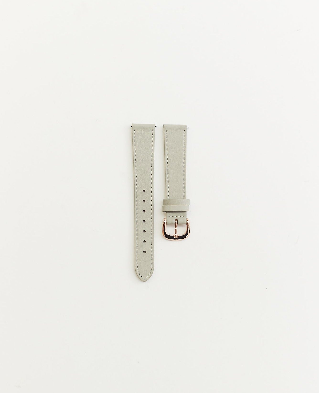 16mm Classic Leather Watch Strap - Grey & Rose Gold | Replacement Band for Apple Watch, Fitbit & More | Perfect for Casual, Office & Formal Wear