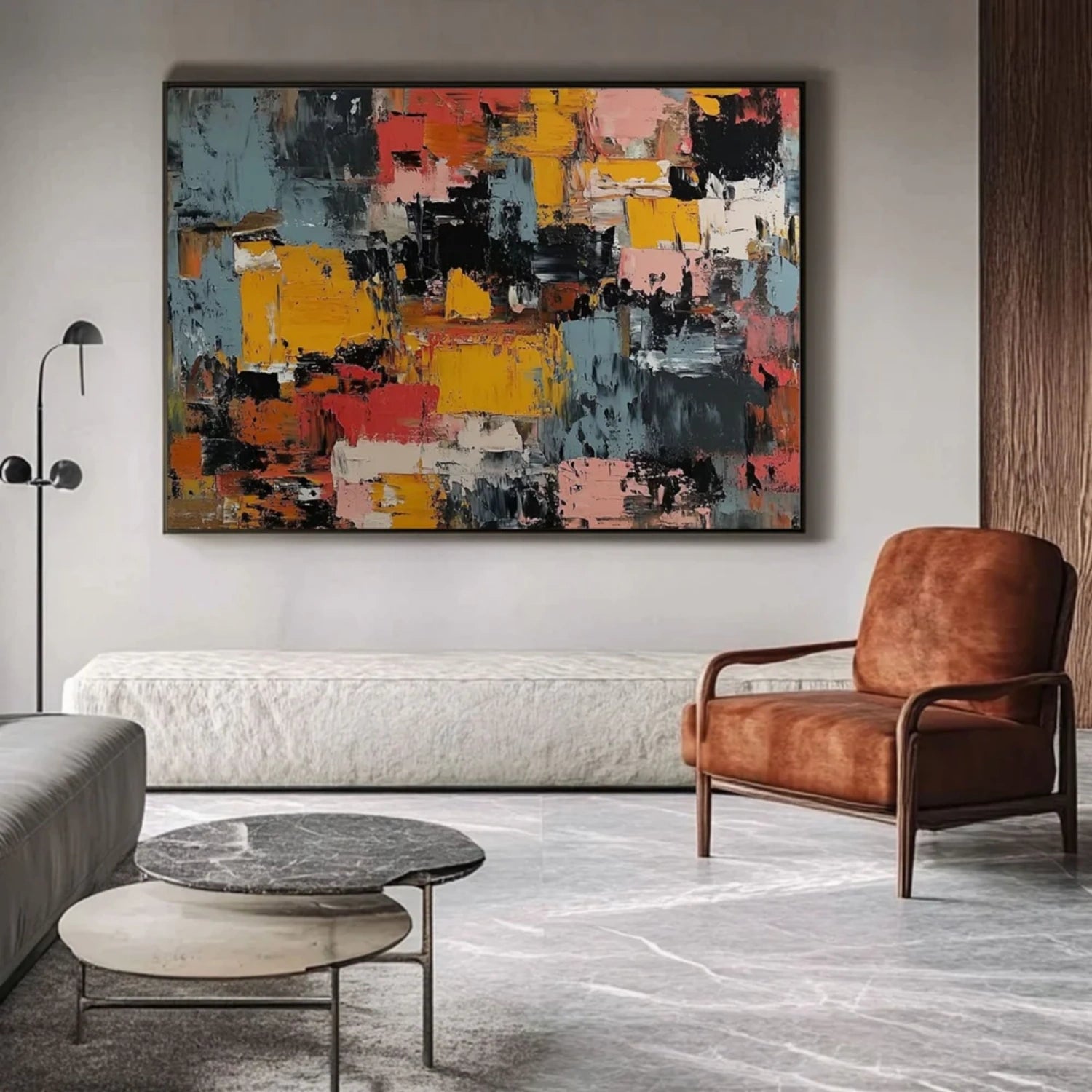 Pollock Art #JP001 - Abstract Expressionist Painting for Home & Office Decor | Perfect for Living Rooms, Bedrooms, and Creative Spaces