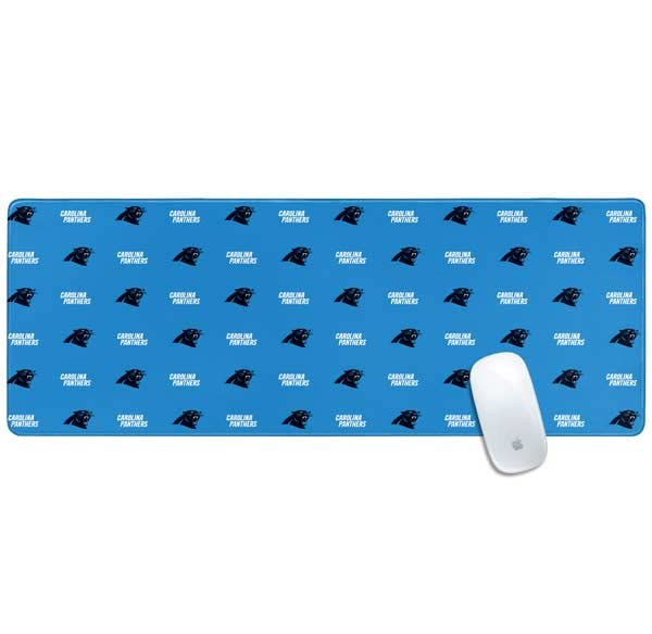 Skinit Large Gaming Mouse Pad - Officially Licensed NFL Carolina Panthers Blitz Series Design | Stitched Edges, Waterproof, Non-Slip Rubber Base | Perfect Desk Mat for PC, Laptop, Gaming & Office Work