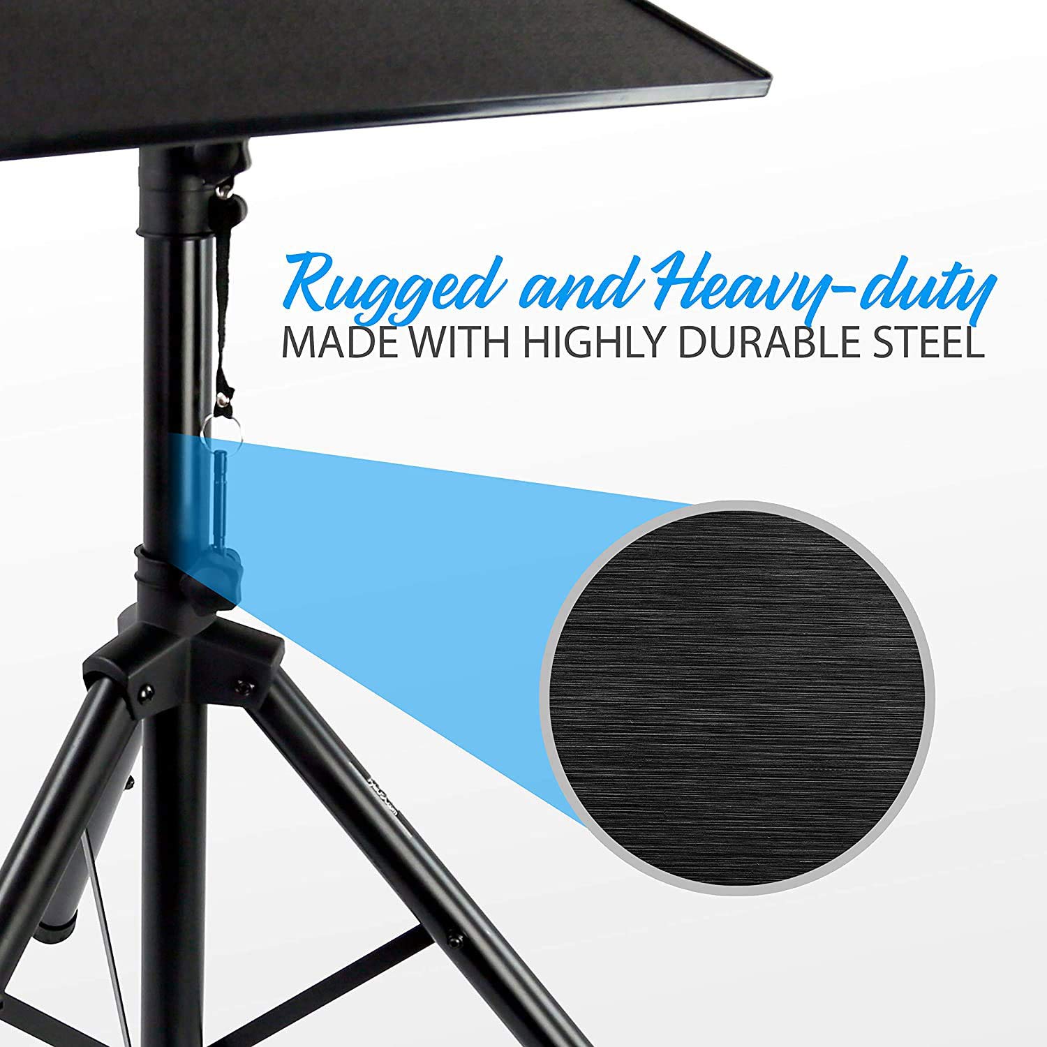 Pyle PLPTS4X2 Adjustable Laptop Projector Tripod Stand - 2 Pack Heavy Duty Computer & DJ Equipment Holder with 20