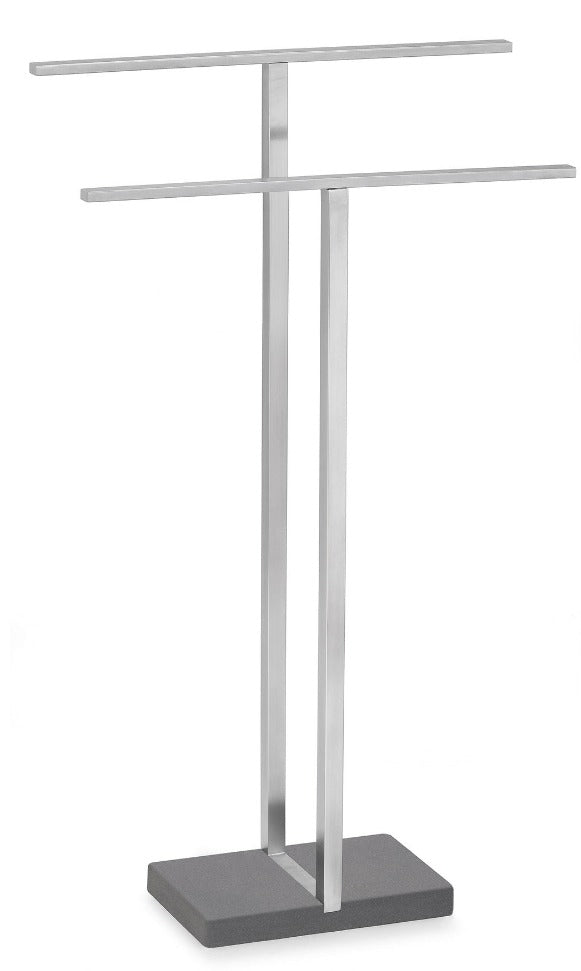 Free Standing Towel Rack - Sturdy Bathroom Organizer with Adjustable Height for Bath Towels, Robes & Blankets - Perfect for Bathroom, Laundry Room or Bedroom Storage