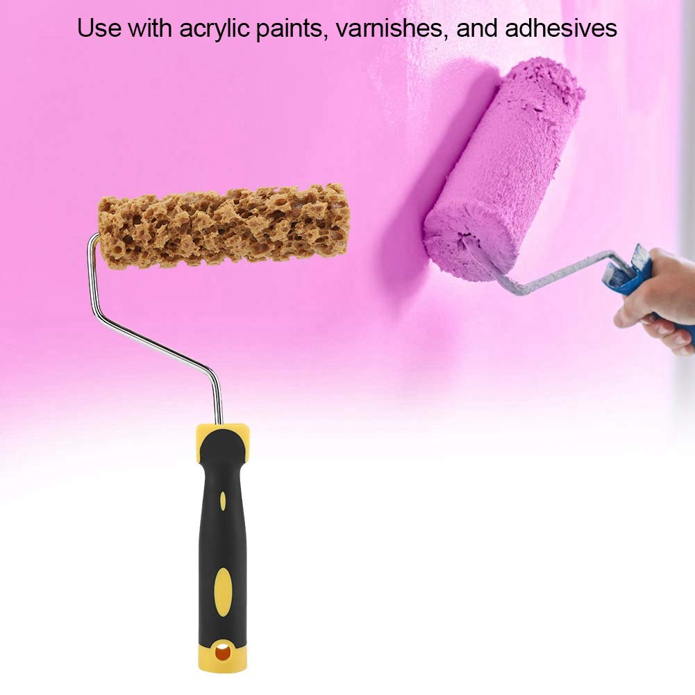 Goick Textured Paint Roller Brush with Handle - Wall Painting Tool for Decorative Patterns & Sponge Texture Effects | Perfect for DIY Home Decor, Accent Walls & Creative Wall Finishes
