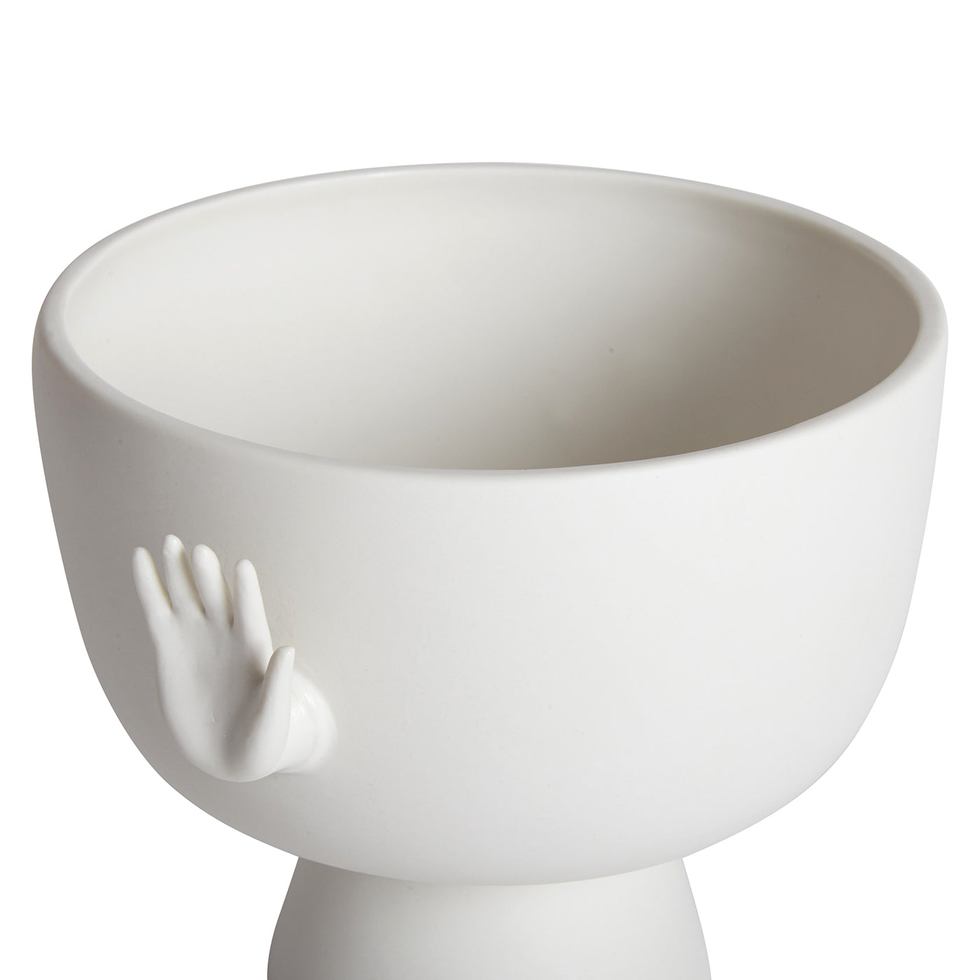Elegant White Ceramic Pedestal Bowl - Modern Fruit Serving Bowl for Dining Table, Kitchen Counter, and Party Decor - Perfect for Displaying Fruits, Snacks, and Home Decor