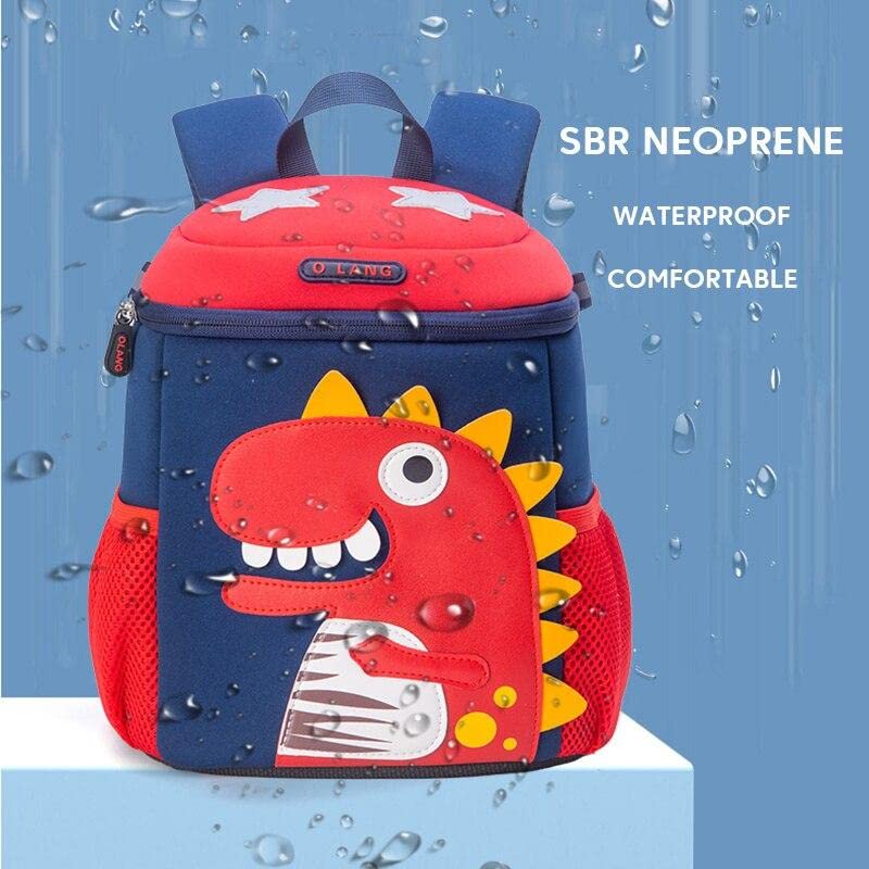Pravyta Dinosaur Kids Backpack for Toddlers - Cute Cartoon School Bag for Boys & Girls (Pack of 1) | Lightweight Bookbag for Preschool, Kindergarten & Daycare - Perfect for School, Travel & Outdoor Adventures