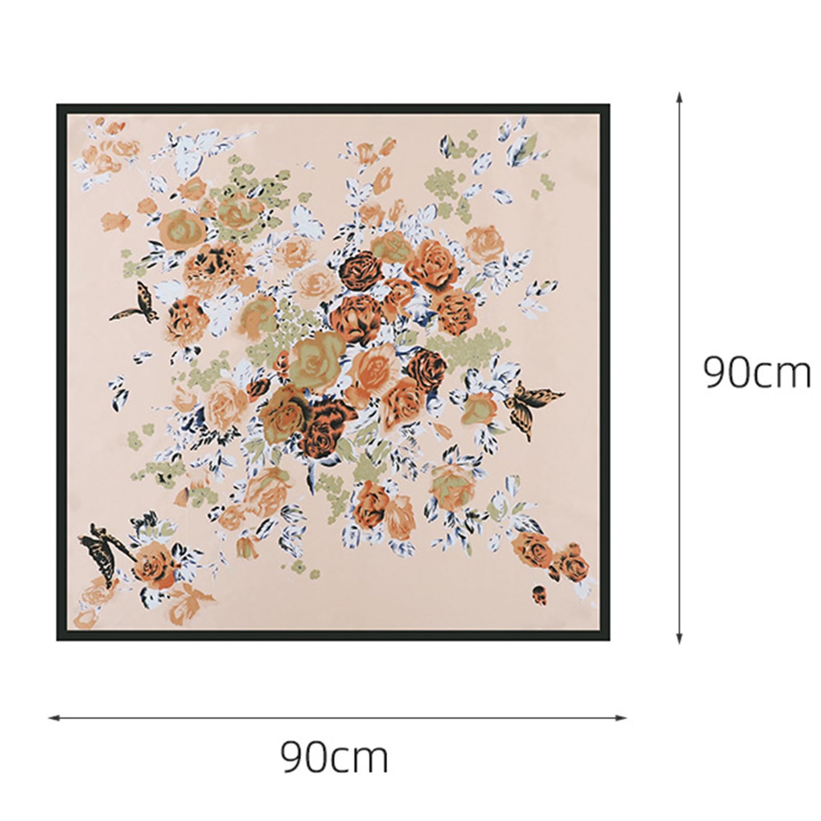 Oelaio Prime of The Day Deals - Women's Small Silk Scarf with Floral Print, Elegant Fashion Accessory for Literature Lovers | Perfect for Office, Party & Everyday Outfits