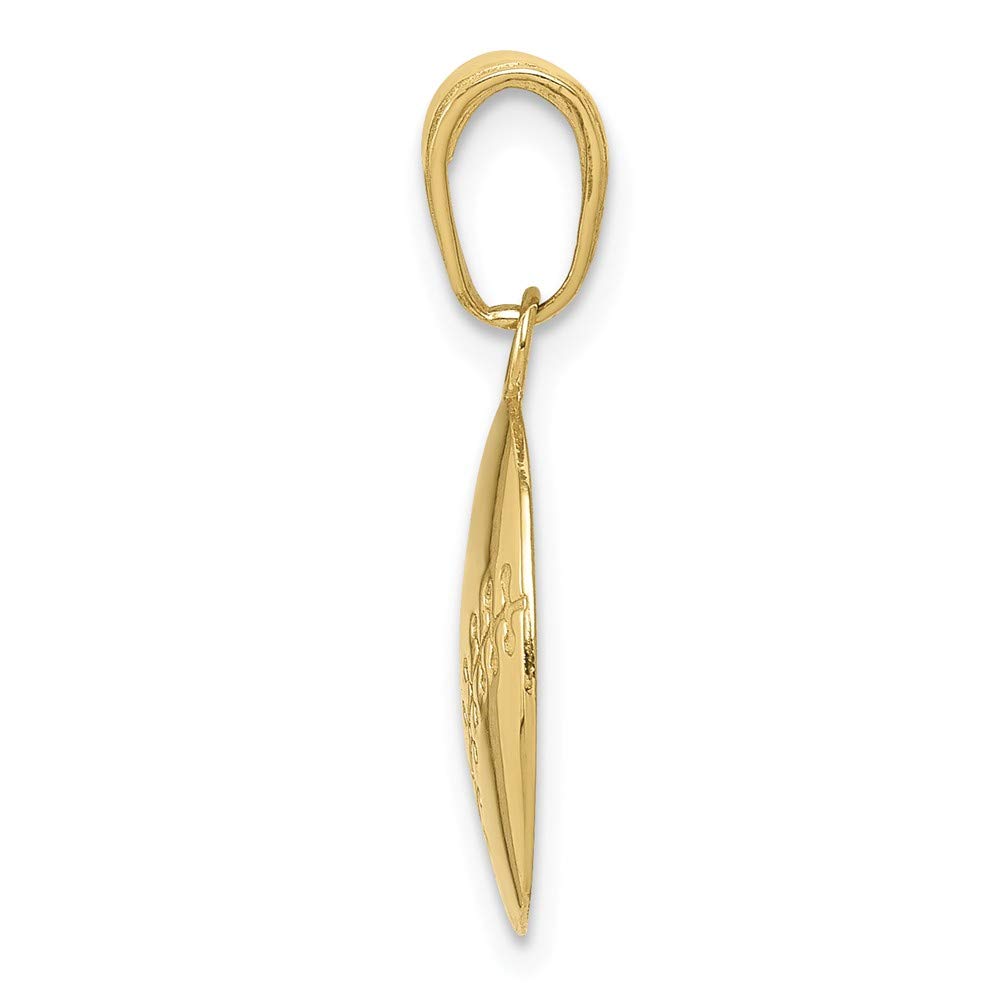 10K Solid Yellow Gold Baseball Pendant Charm for Men - Perfect for Necklaces, Gifts & Sports Fans