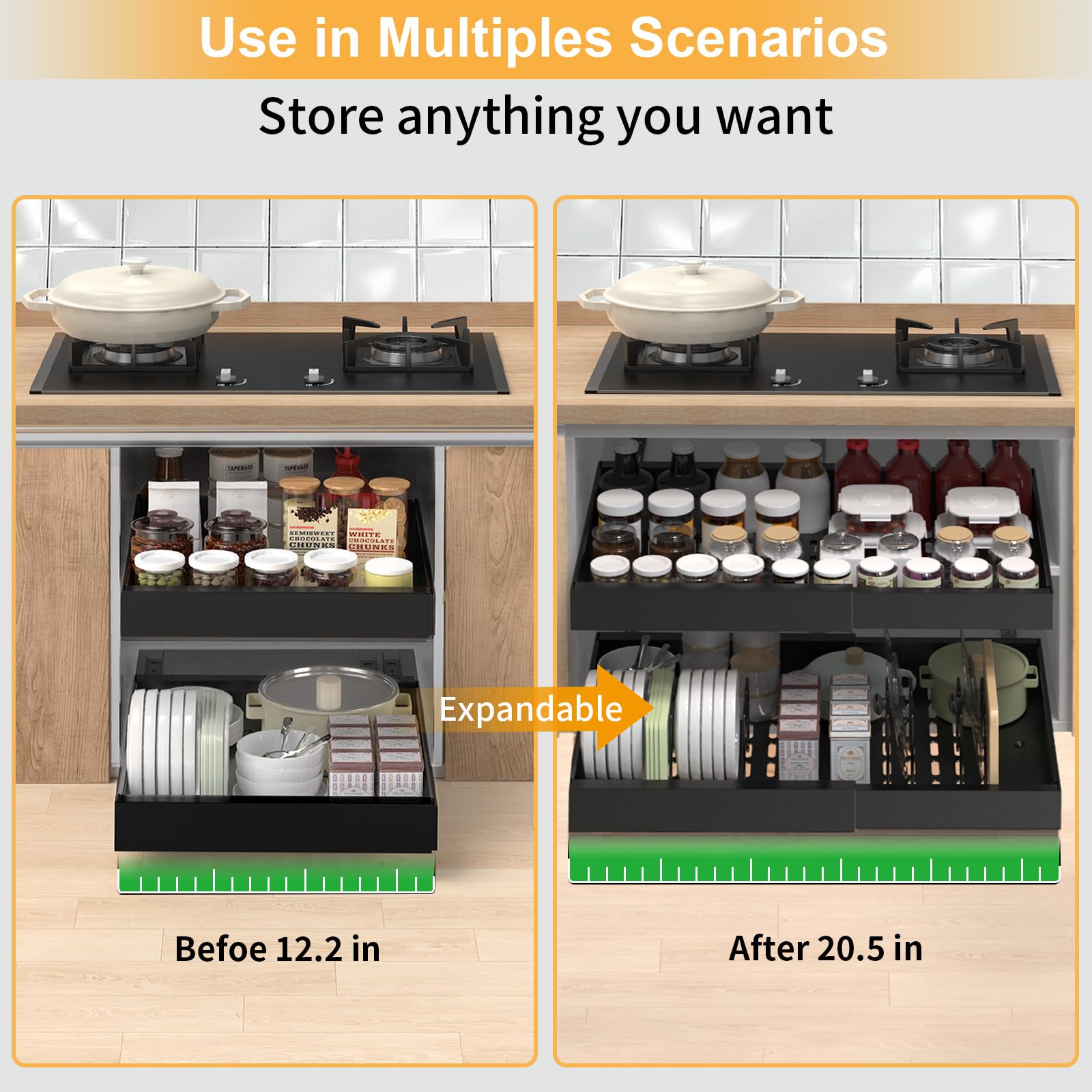 Expandable Pull Out Cabinet Organizer (12