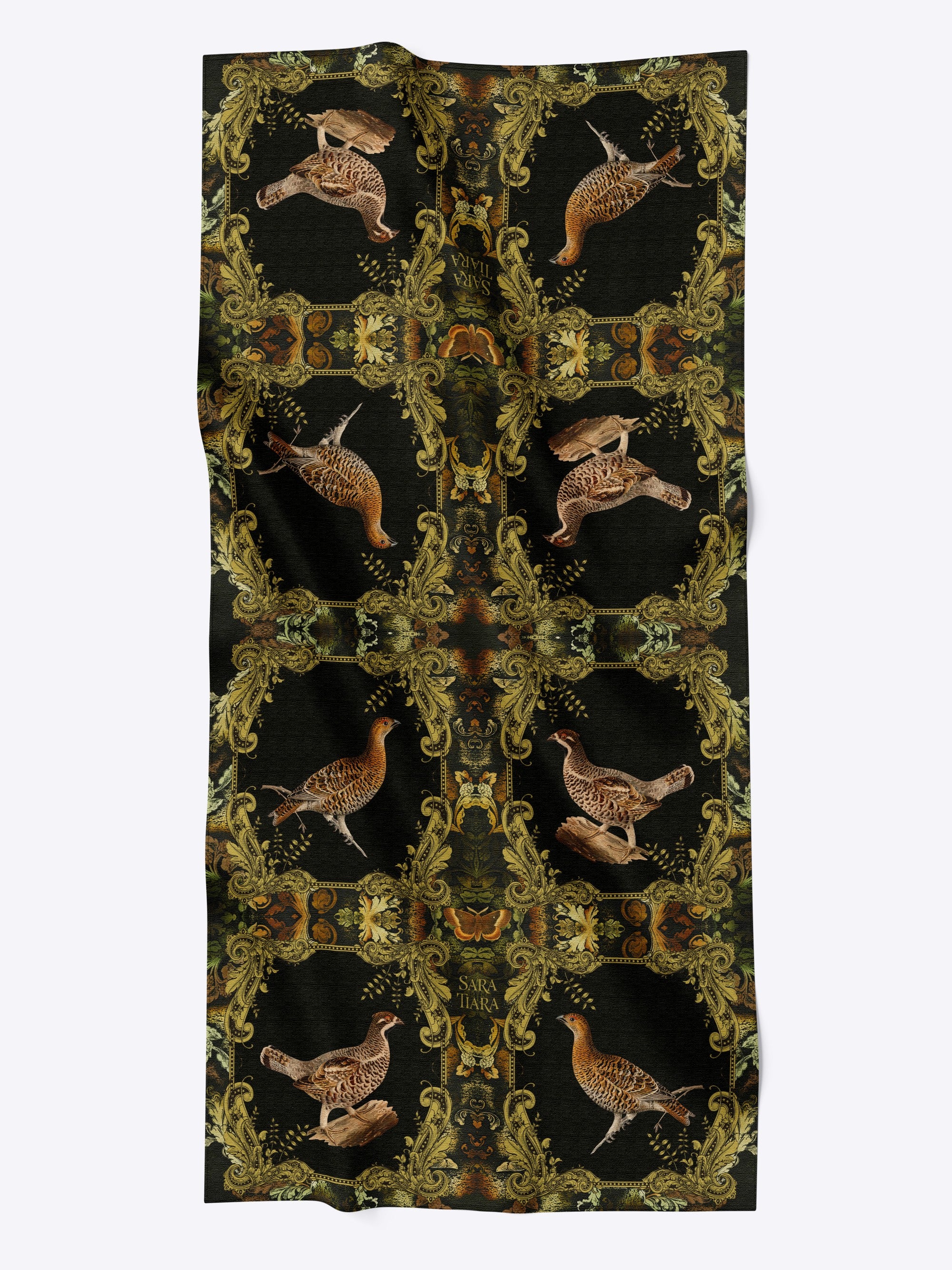 Super Soft Wool Shawl with Grouse Print - Cozy Winter Wrap for Women, Perfect for Outdoor Adventures and Casual Wear