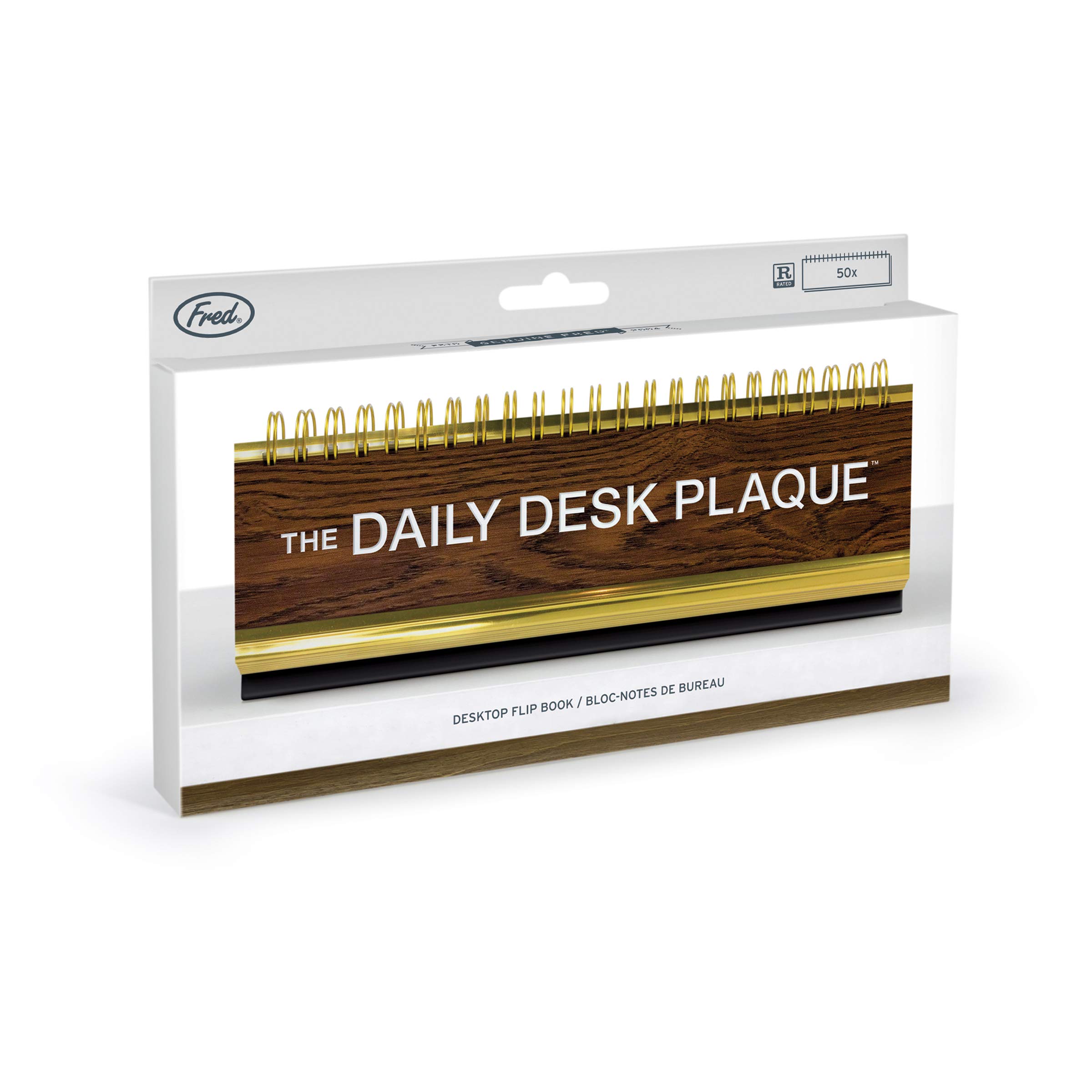 Genuine Fred Daily Desk Plaque - Motivational Desktop Flip Calendar with Inspirational Quotes | Perfect Office Decor for Workstations, Desks & Home Offices
