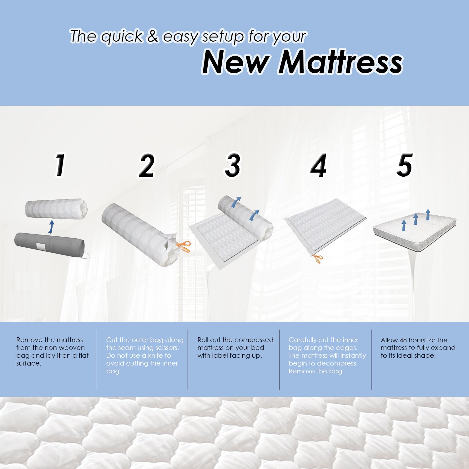 Furinno Move-In Ready 4-Piece Mattress Bedroom Set with 2 Nightstands in Espresso/Brown - Complete Bedroom Furniture for Small Spaces & First Apartments
