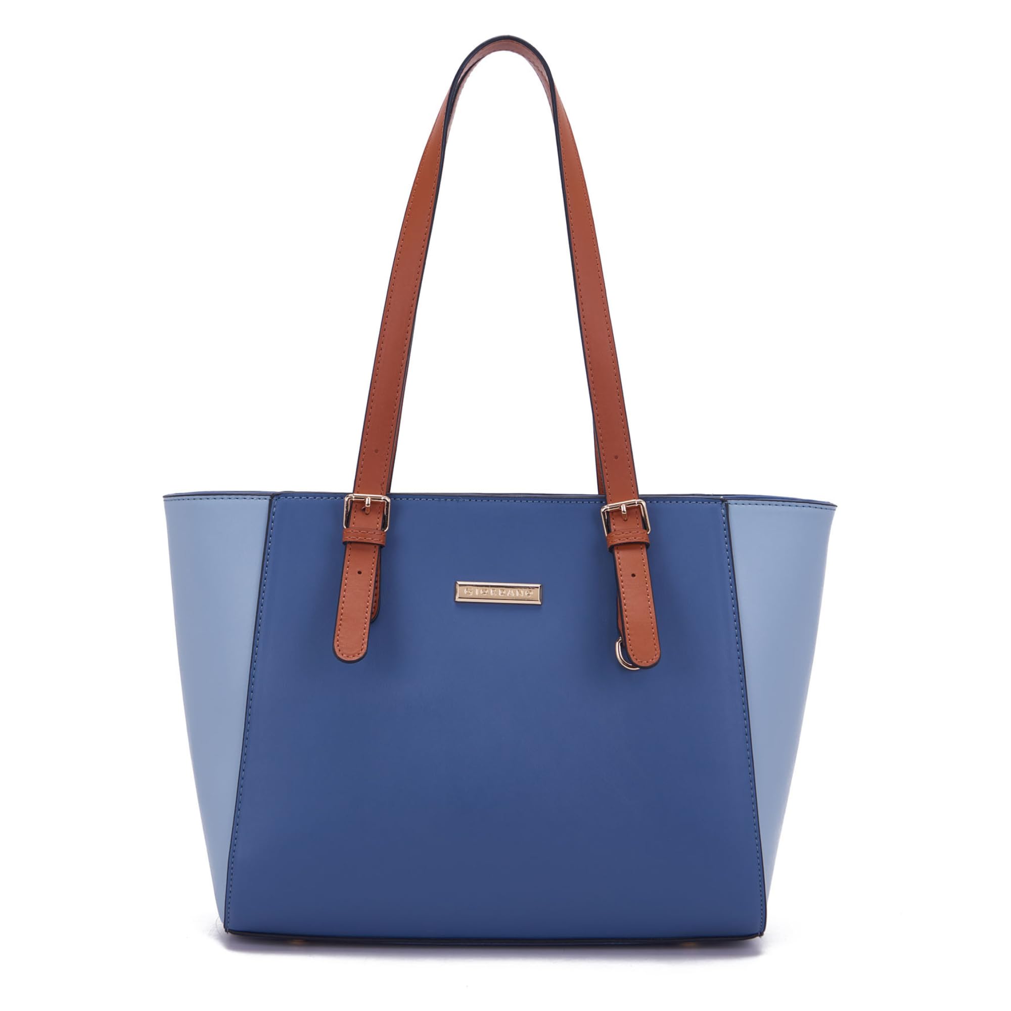 Giordano PU Leather Top Handle Tote Bag for Women - Spacious Zippered Handbag with Multiple Compartments | Stylish Casual Purse for Work, Travel & Everyday Use | Durable Ladies Shoulder Bag