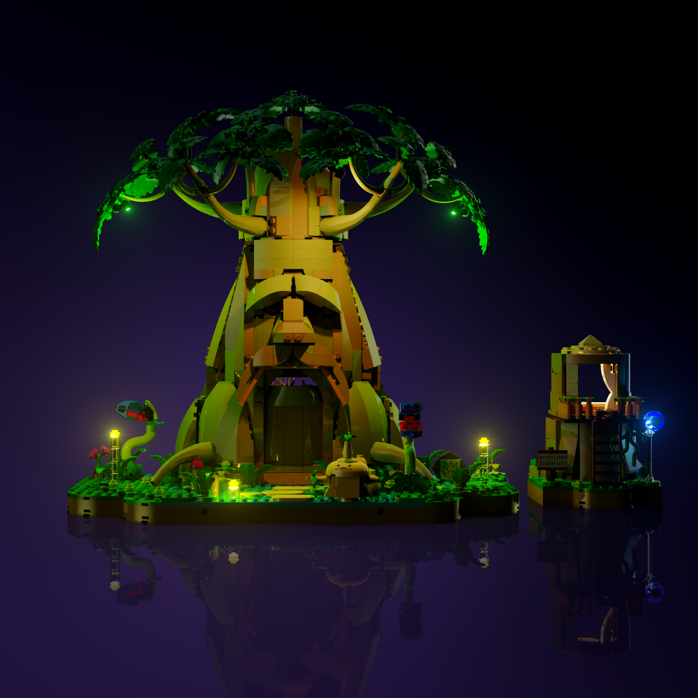 LEGO® The Legend of Zelda Great Deku Tree 2-in-1 Light Kit (Set #77092) - DIY Lighting for LEGO Sets, Perfect for Display & Night Light in Gaming Rooms