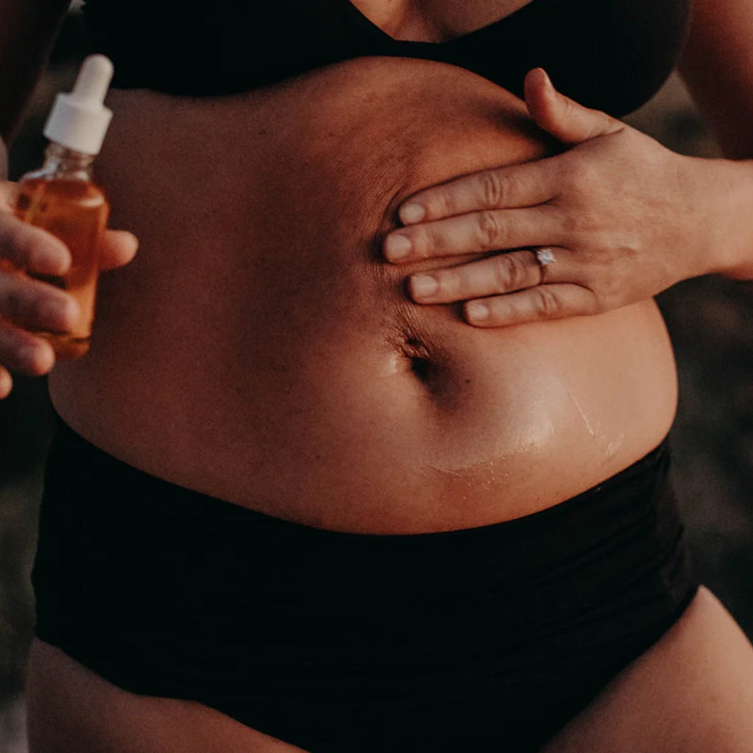 Bare Mum Skin & Scar Oil 100ml - Natural Scar Treatment for Pregnancy Stretch Marks & Surgery Scars - Perfect for Postpartum Care & Skin Recovery