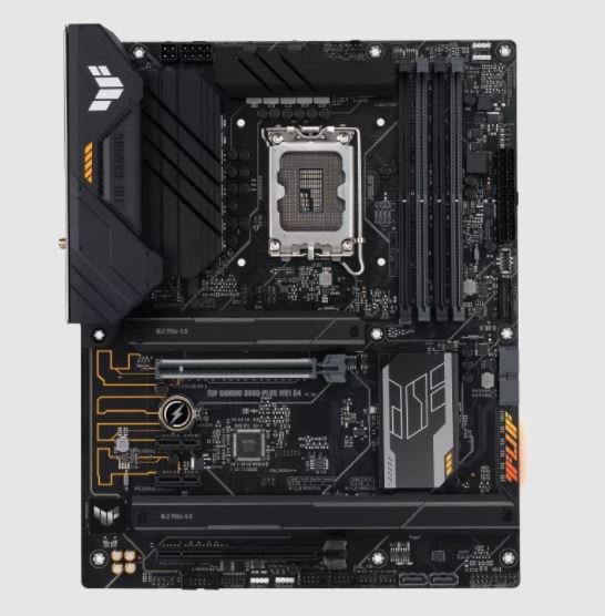 ASUS TUF Gaming B660 Plus WiFi D4 ATX Motherboard - LGA 1700 Socket for 12th Gen Intel Core i9/i7/i5/i3 - DDR4, PCIe 4.0, Dual M.2, WiFi 6 - Perfect for Gaming PCs & High-Performance Workstations
