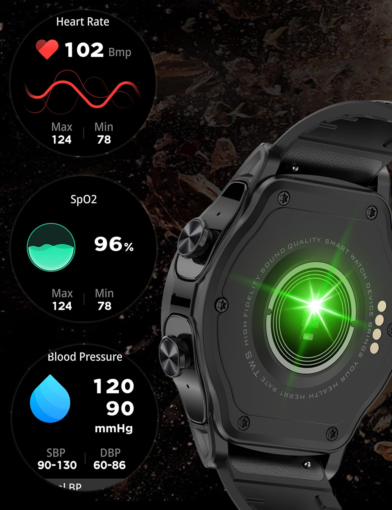 Smart Watch with Wireless Earbuds - Bluetooth Fitness Tracker for Men & Women, Ultra-Thin Metal Body, 9D HD Sound, Heart Rate Monitor, Step Counter - Compatible with Android & iOS Phones - Perfect for Workouts, Running & Daily Use