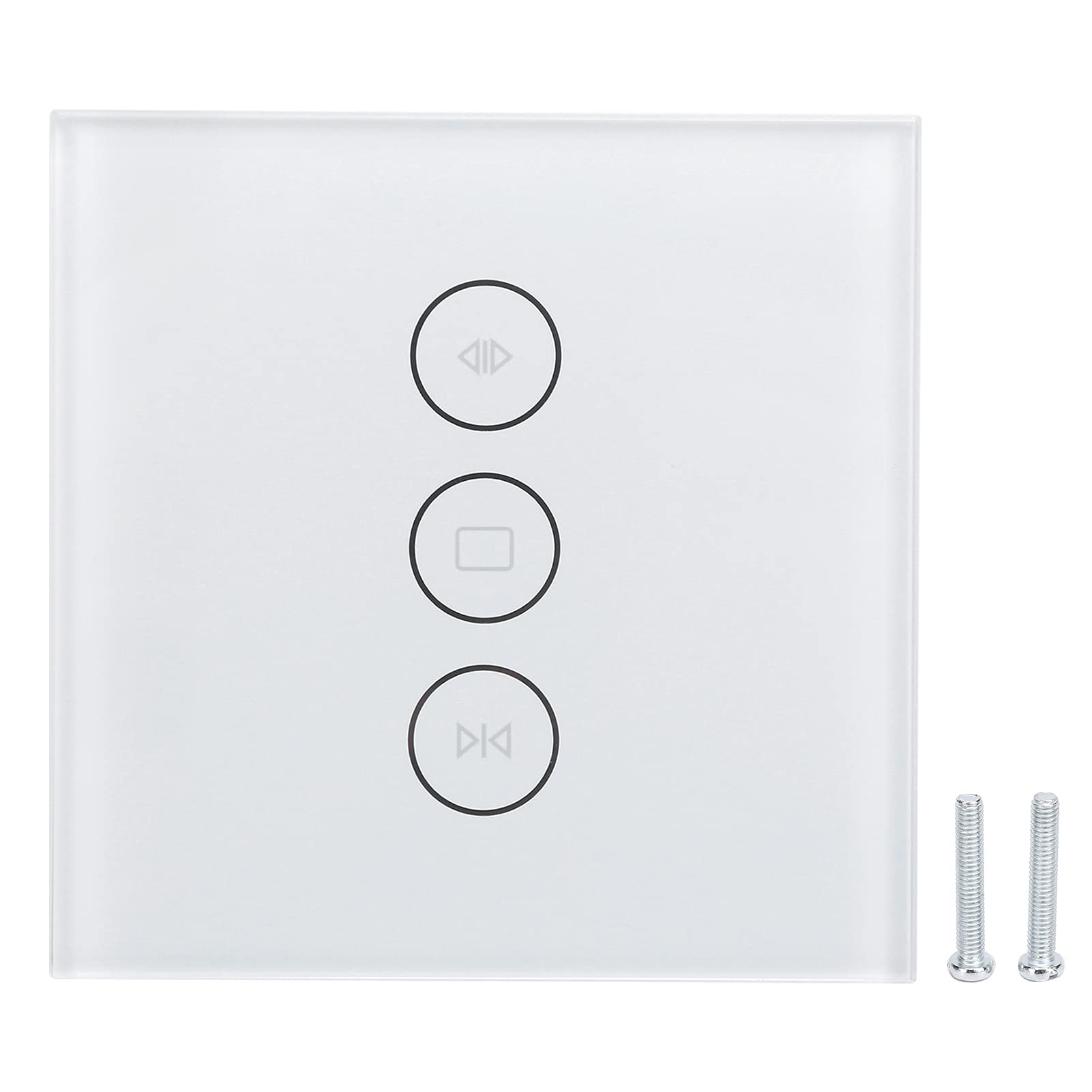 Smart WiFi Curtain Switch - Touch Panel Shutter Switch with Timer, APP & Voice Control (Google Assistant, Tuya, Smart Life Compatible) - Perfect for Smart Home Automation (White)