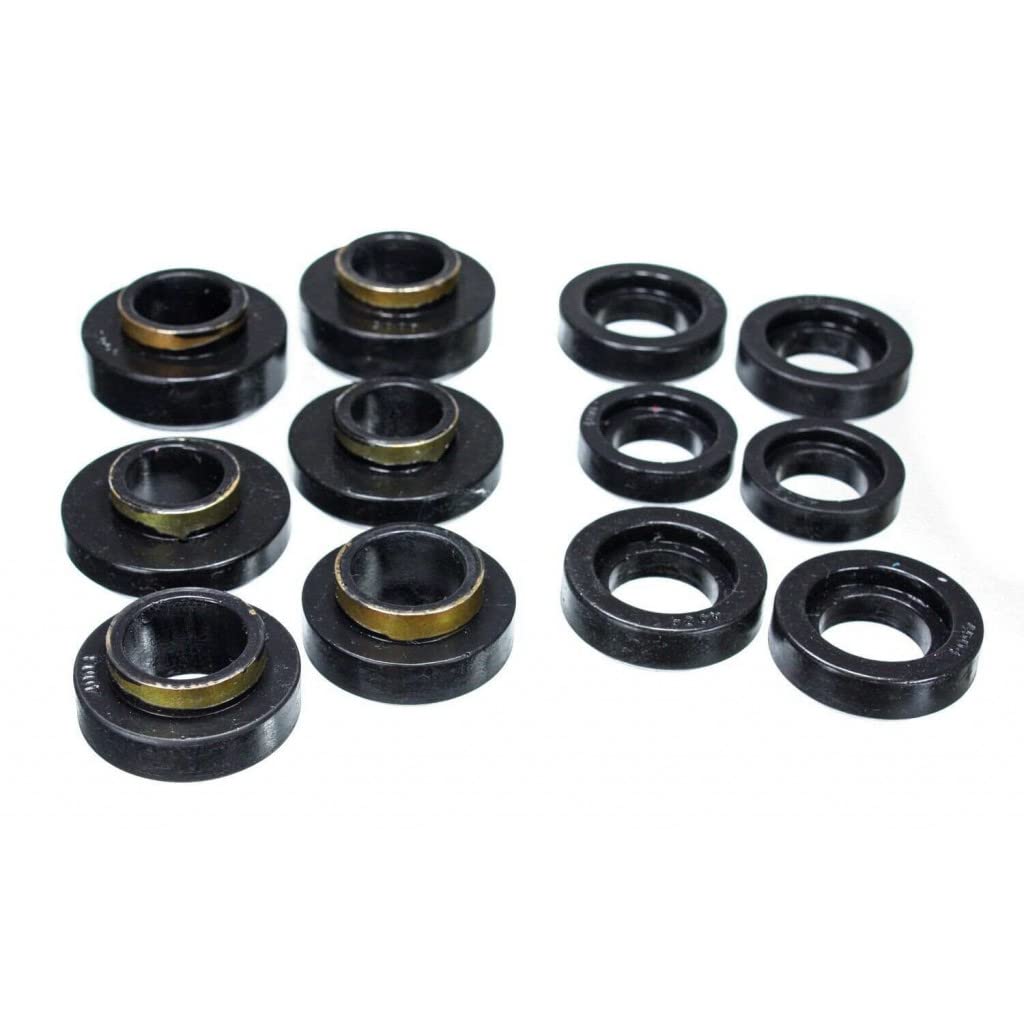 Energy Suspension 1968 Chevy Chevy II Body Mount Bushing Set (3.4101G) - Black Polyurethane Bushings for Improved Ride Comfort & Vibration Reduction - Perfect for Classic Car Restoration & Suspension Upgrades