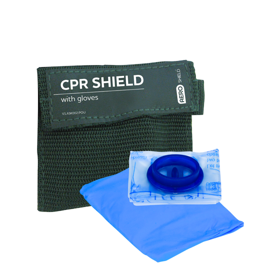 CPR Face Shield & Gloves Keychain - Emergency First Aid Kit for CPR, Travel, Work & Outdoor Safety - Compact & Portable for Car, Backpack & Office