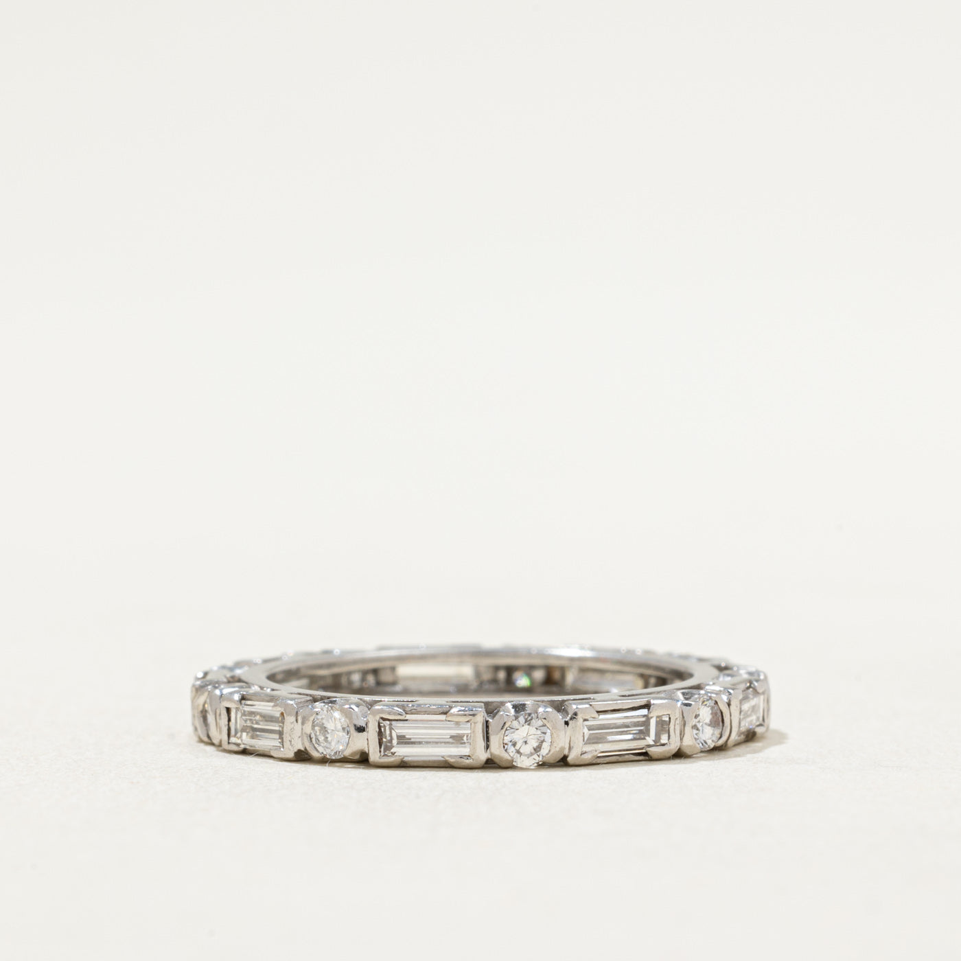 1.00ctw Mixed Cut Diamond Eternity Band Ring - Size 6.75 | Wedding, Anniversary & Engagement Jewelry Gift for Women