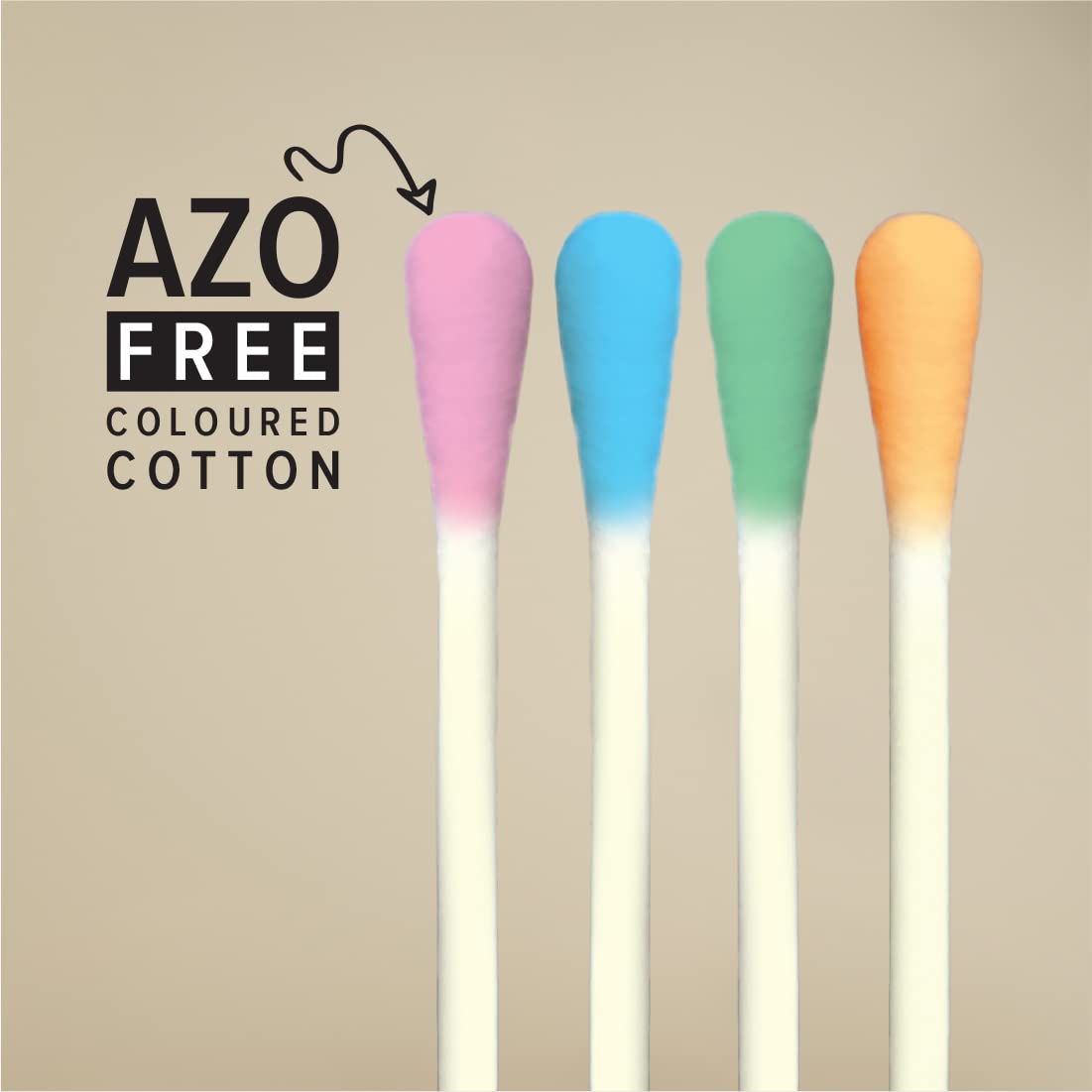 TULIPS Cotton Swabs 4-Pack - 100/200 Tips, Multicolor, White Paper Stick, Eco-Friendly Ear Buds for Makeup, Cleaning & First Aid | Travel & Home Use