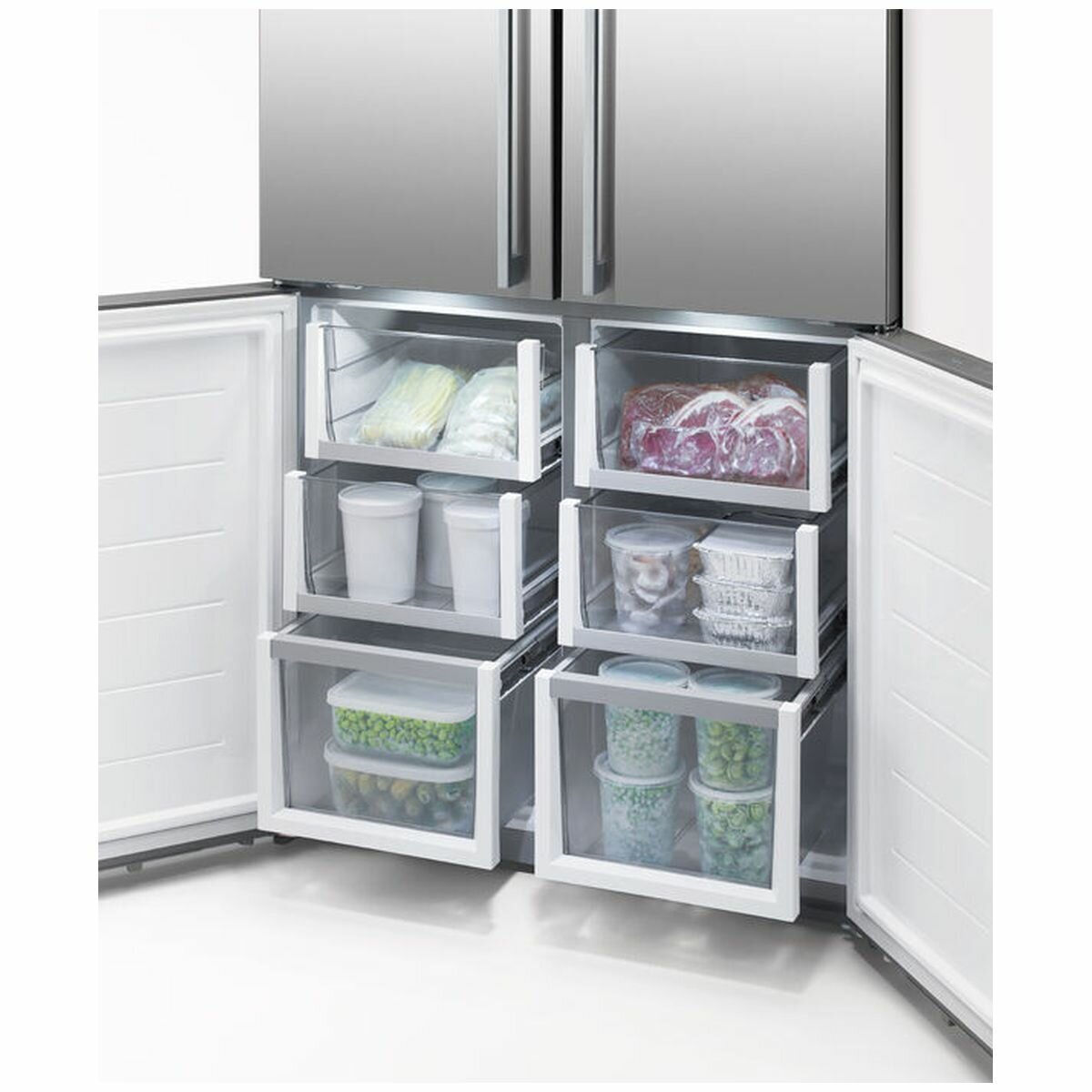 Fisher & Paykel 605L Quad Door Refrigerator Stainless Steel RF605QDVX2 - Large Capacity French Door Fridge for Modern Kitchen & Entertaining