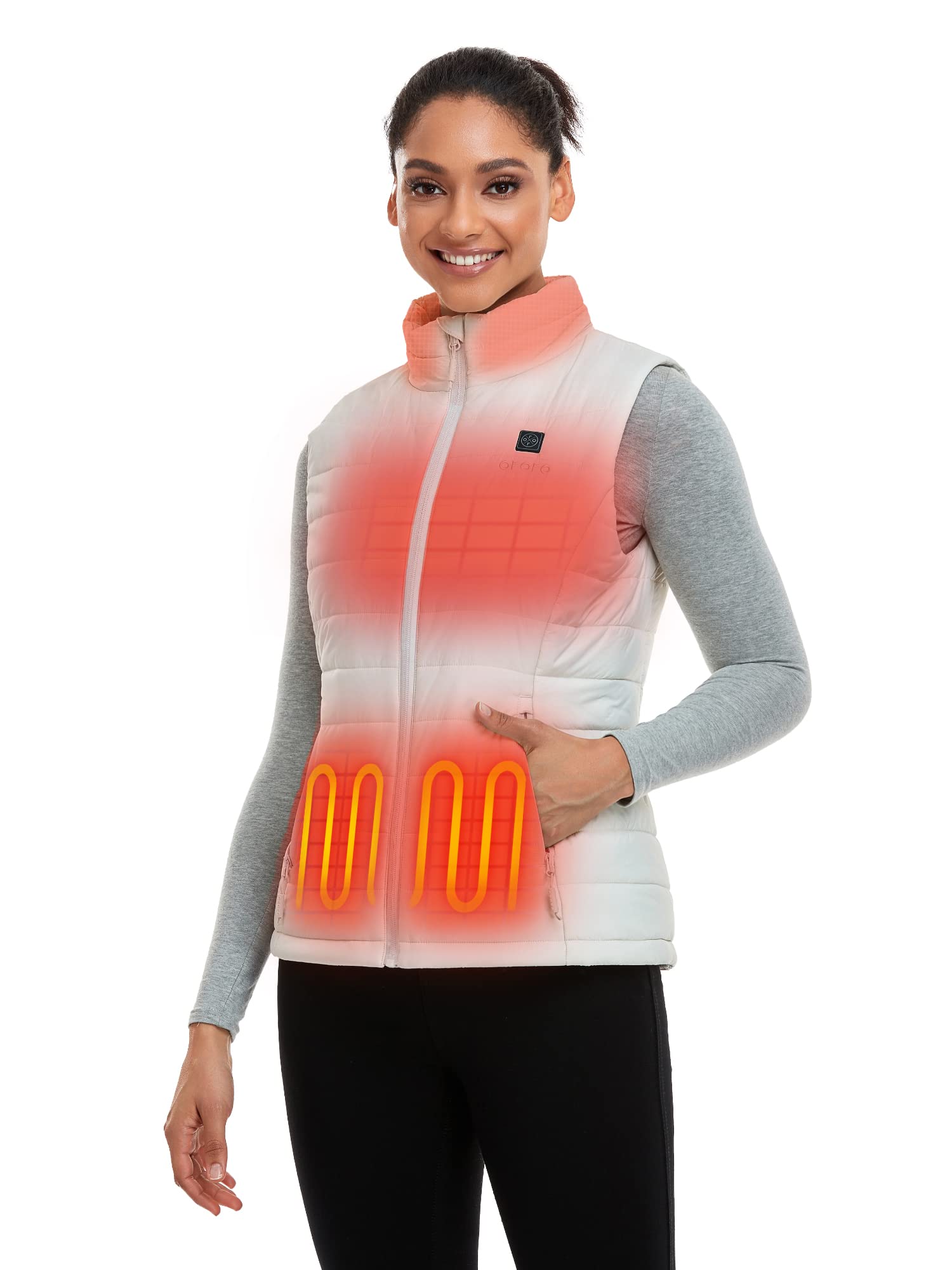 ORORO Women's Lightweight Heated Vest with Rechargeable Battery Pack - Winter Warm Electric Jacket for Outdoor Activities, Hiking, and Cold Weather Commuting