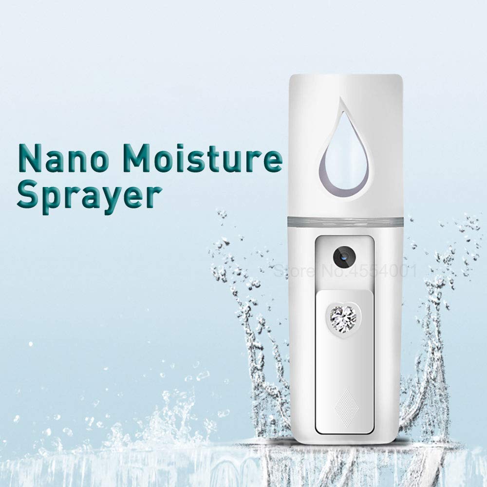 Portable Nano Facial Mist Sprayer - Mini Rechargeable Humidifier & Air Diffuser for Hydration, Aromatherapy & Travel Use