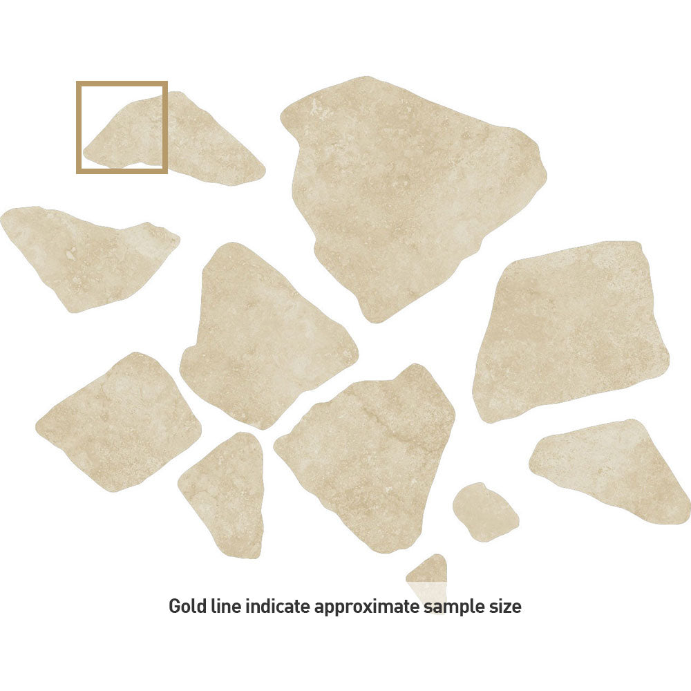 Noosa Sand Travertine Look Porcelain Tile - Natural Stone Finish Floor and Wall Tile for Indoor/Outdoor Use - Perfect for Patio, Pool Deck & Bathroom Cladding