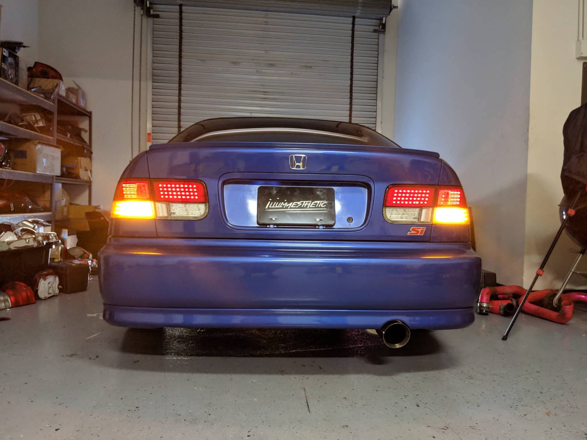 EM1 Honda Civic Coupe LED Tail Lights - OEM Style Replacement - Perfect for Night Driving & Car Shows