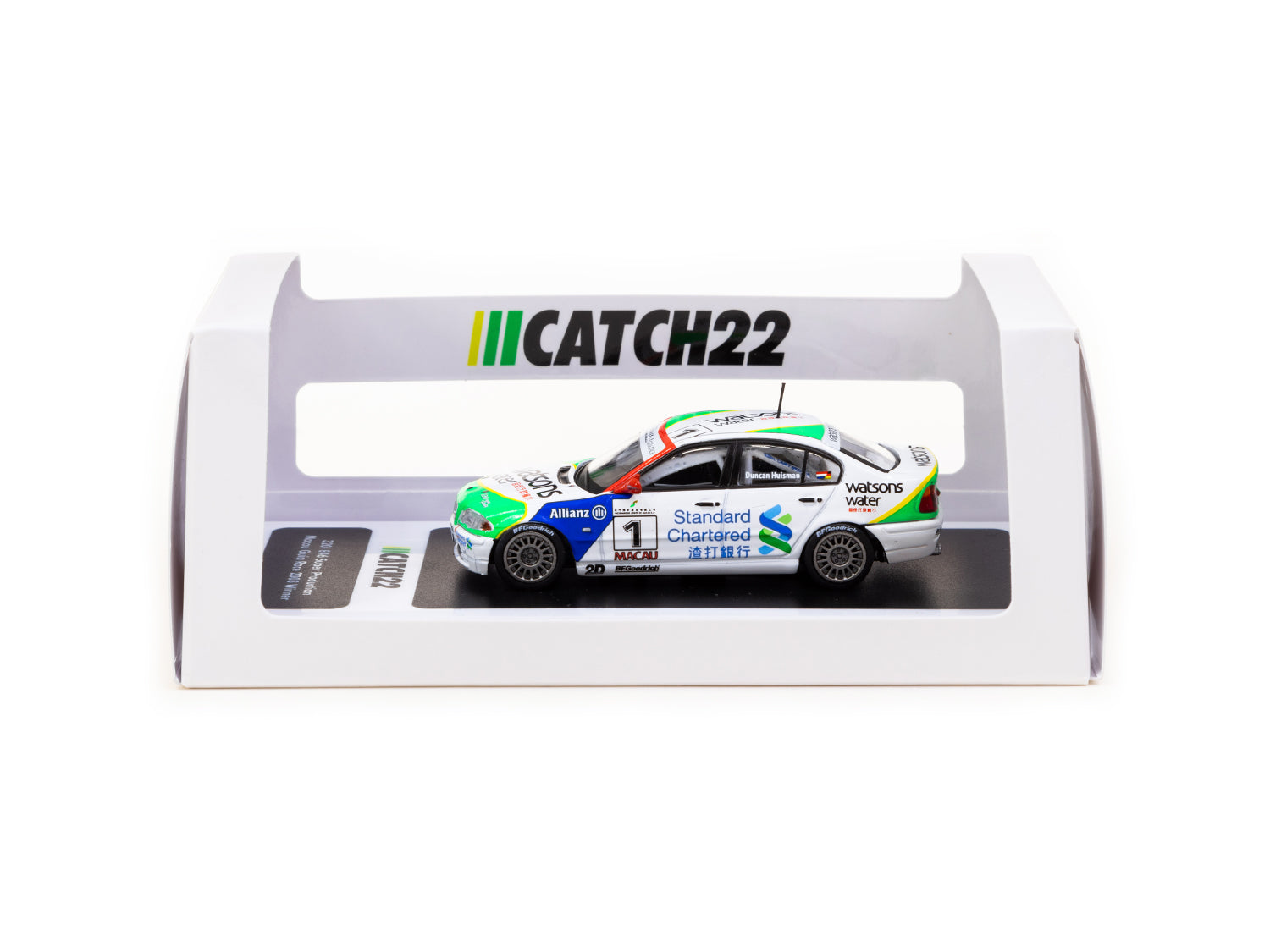 1/64 Scale Diecast Model - BMW 320i E46 Super Production Macau Guia Race 2003 #1 Winner - Collectible Car for Racing Fans & Display Showcase