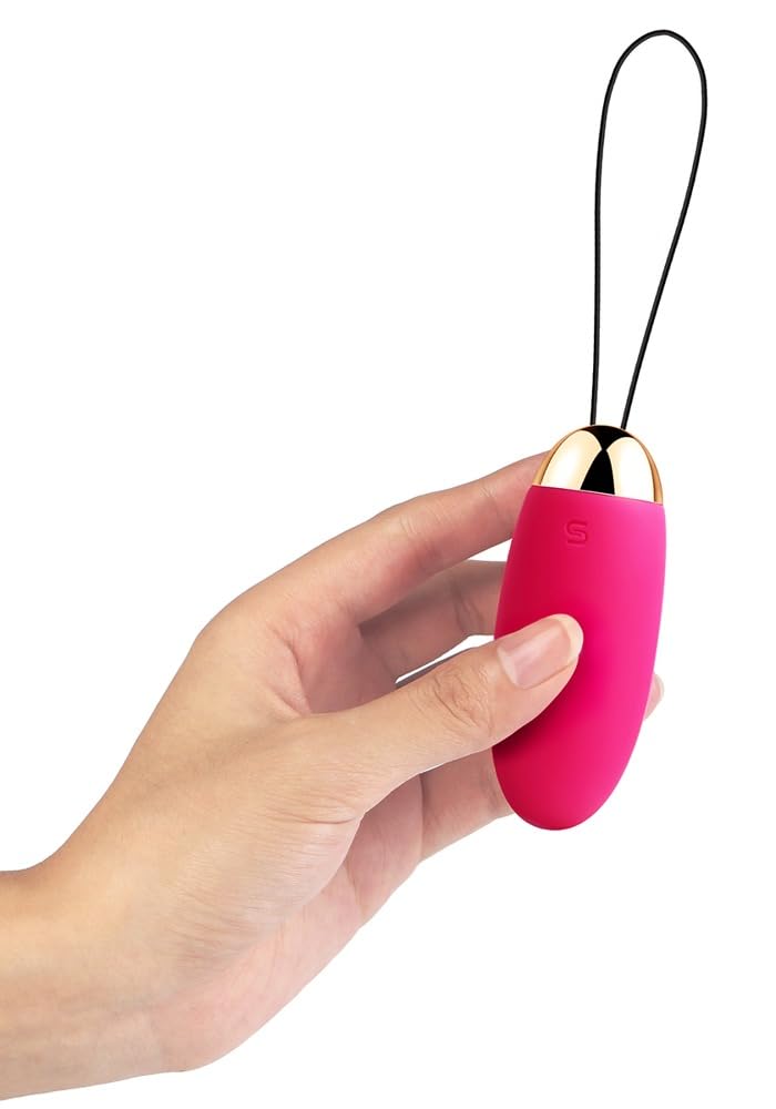 SVAKOM Elva Wireless Remote Control Vibrating Egg - Rechargeable, Quiet, Waterproof Adult Toy for Couples (Plum Red) | Perfect for Long Distance Play & Romantic Nights