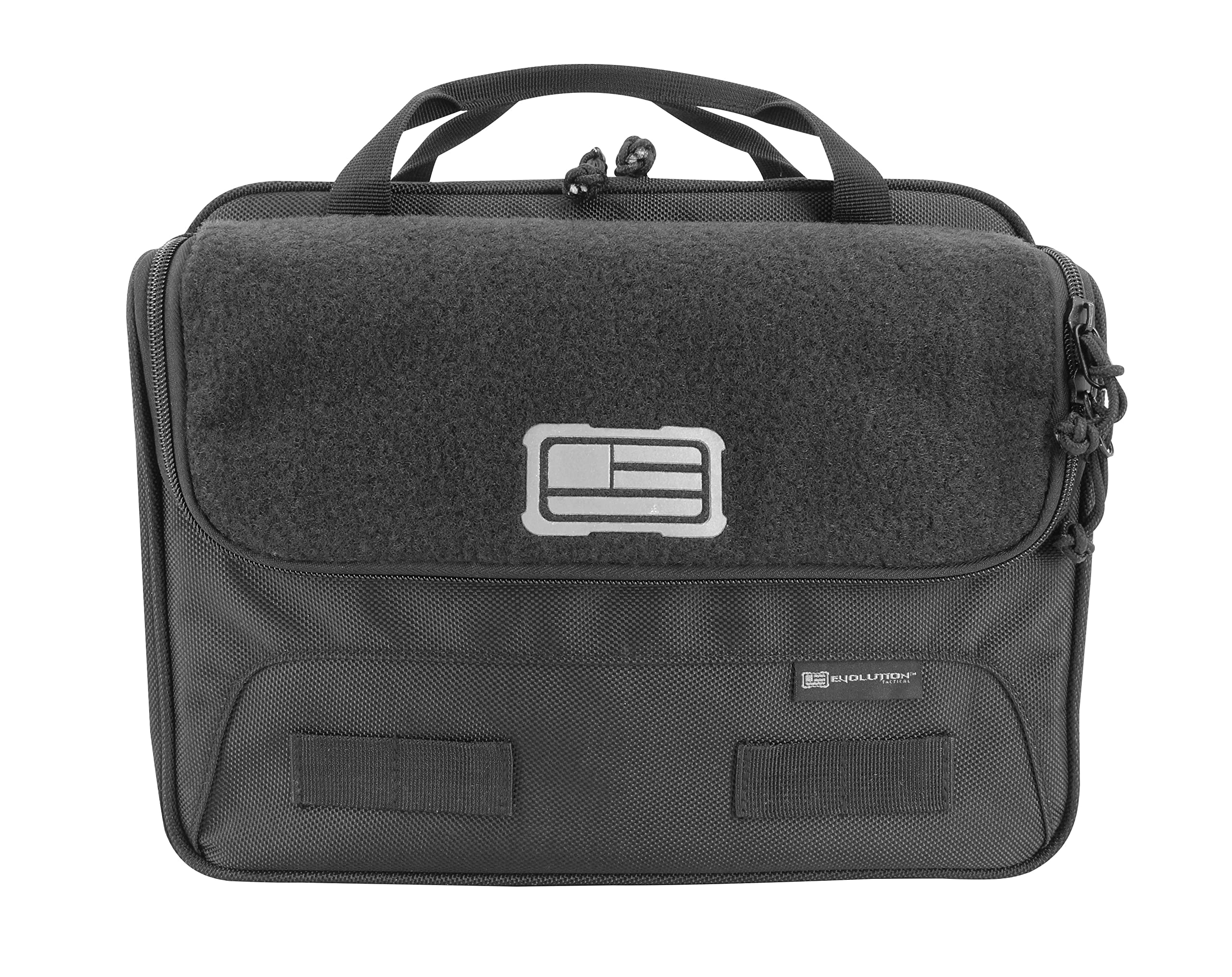 Evolution Outdoor Tactical XL Double Pistol Case - 13 Inch 1680D Heavy Duty Tactical Gear, Soft Gun Storage Bag for 2 Handguns, Black Firearm Protection Case | Perfect for Range Shooting, Travel & Secure Weapon Transport