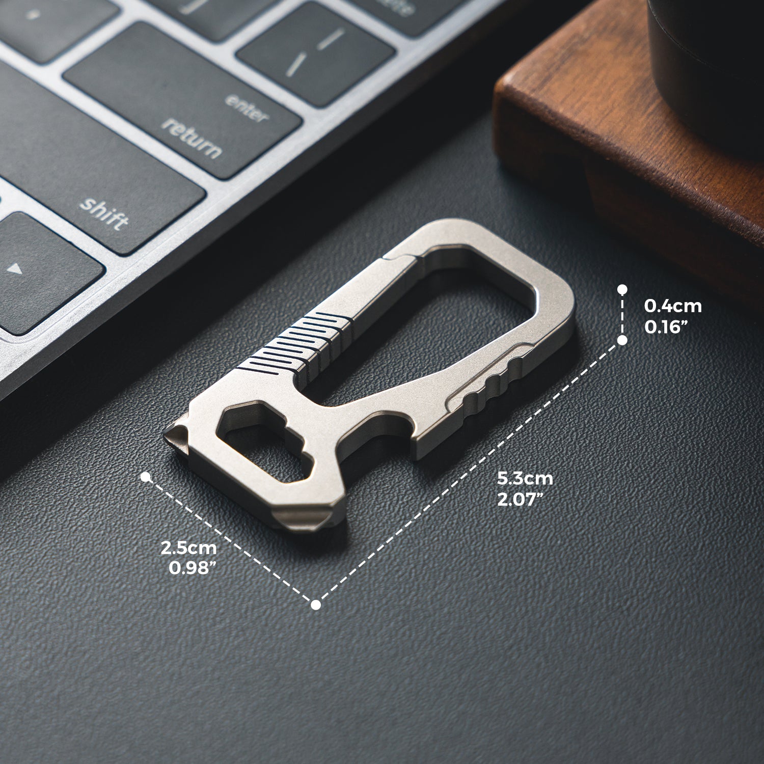 KC100 Multifunctional EDC Carabiner Keychain - Bottle Opener, Anti-Lost D-Ring Clip Holder for Car Keys, House Keys & Outdoor Gear | Perfect for Camping, Hiking, Travel & Everyday Carry (EDC) Accessories