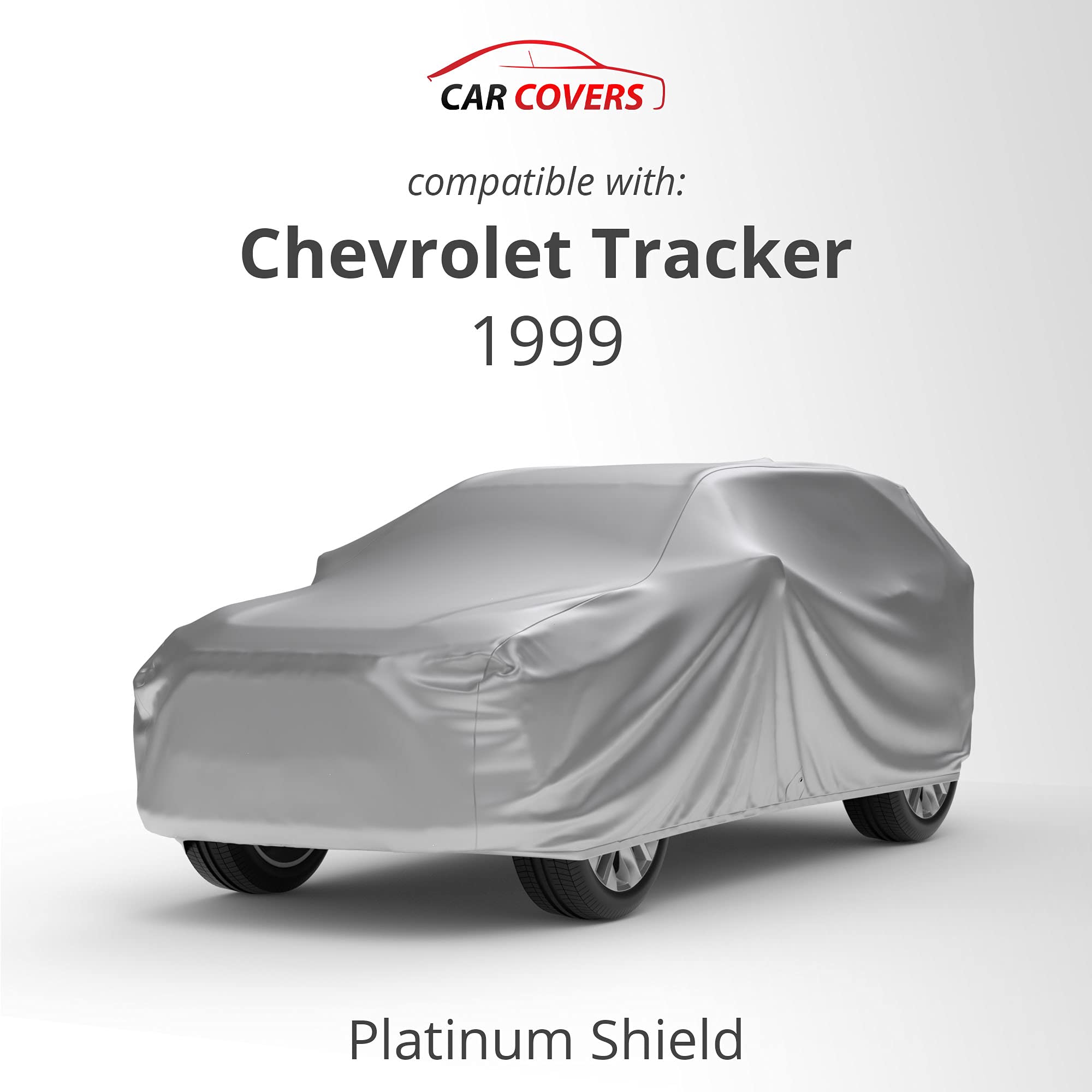Weatherproof SUV Car Cover for 1999 Chevrolet Tracker - All-Season Protection Against Water, Snow & UV Rays - Soft Fleece Lining - Includes Anti-Theft Cable Lock, Storage Bag & Wind Straps - Perfect for Outdoor Parking & Indoor Storage