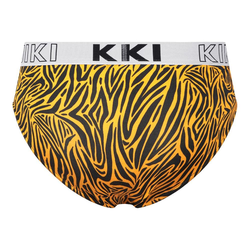 Kiniki Men's Cotton Printed Brief Underwear - Soft, Breathable & Comfortable for Daily Wear, Workout & Lounge