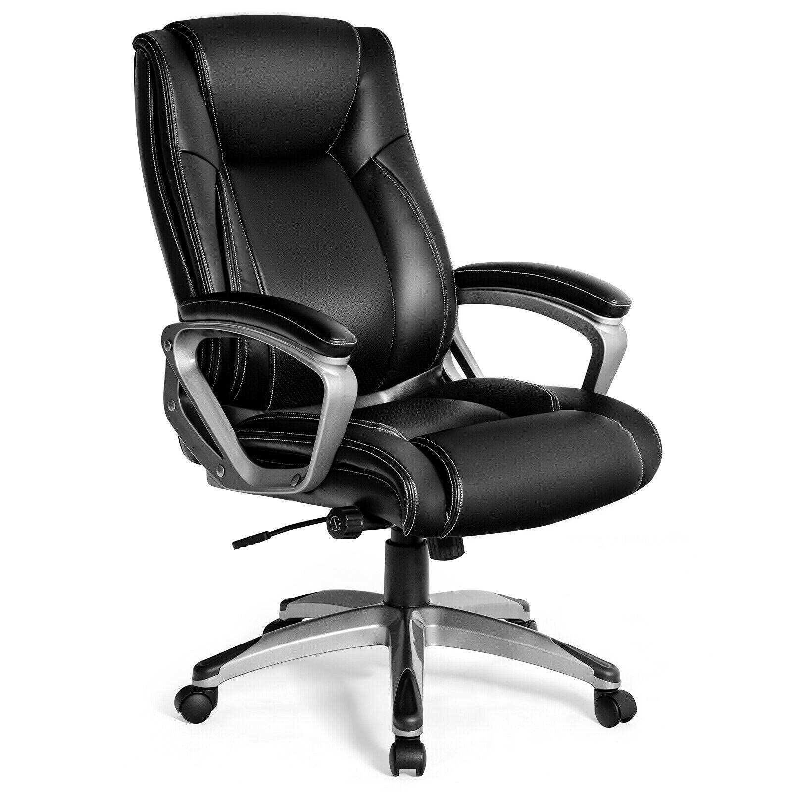 Big & Tall Executive Office Chair - High Back Ergonomic Task Chair with Large Seat, Black Gaming & Computer Chair for Home & Office Workspace - Perfect for Long Hours of Work, Gaming, and Study