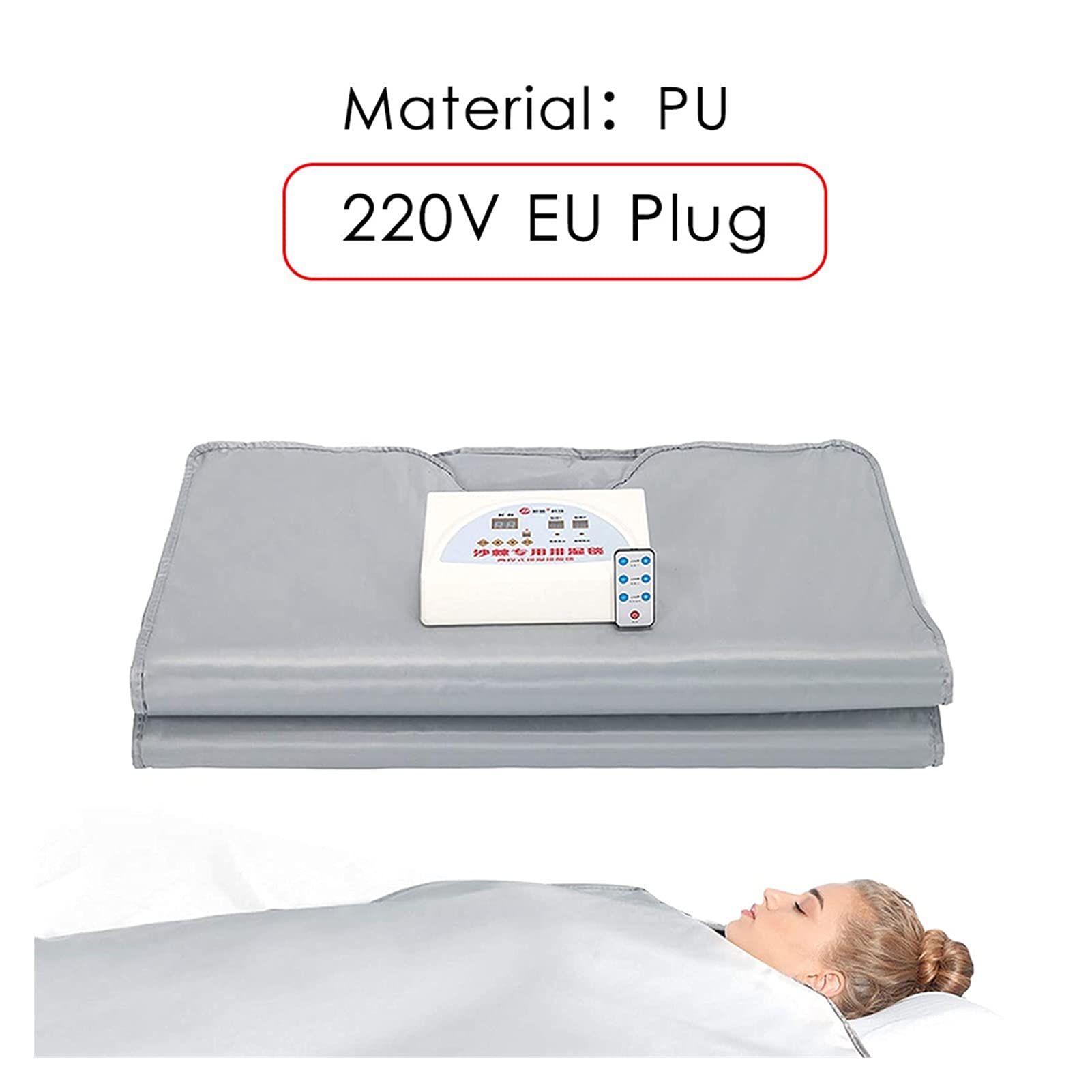 2 Zone Heating Sauna Blanket with Remote Control - Electric Body Wrap for Weight Loss, Detox Therapy & Relaxation - Perfect for Home Spa, Post-Workout Recovery & Wellness Routine