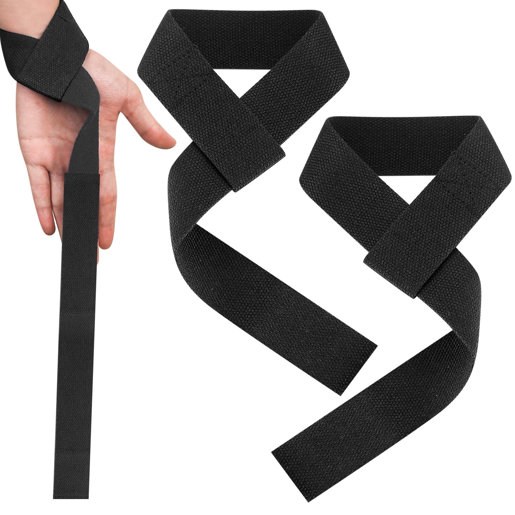 1 Pair (2 Pieces) Weightlifting Straps for Gym & Fitness - Padded Lifting Straps for Strength Training, Powerlifting & Workouts - Ideal for Deadlifts, Pull-ups & Heavy Lifting