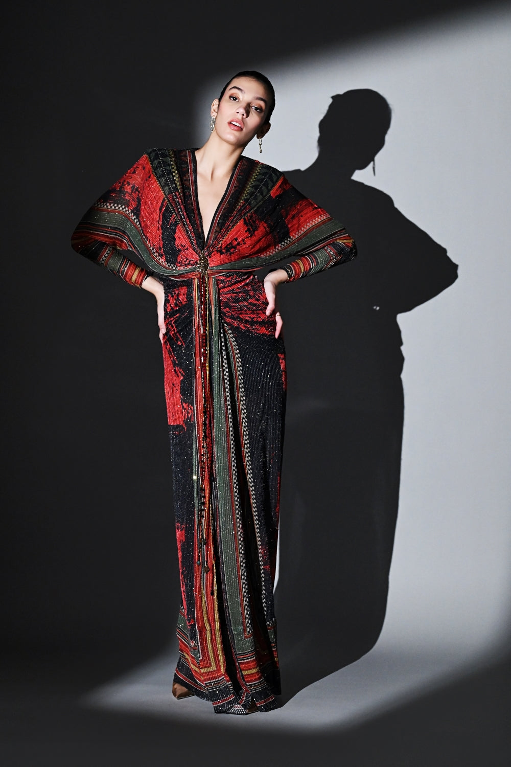 Elegant Rouge Love Draped Dress for Women - Perfect for Date Night, Parties & Special Occasions