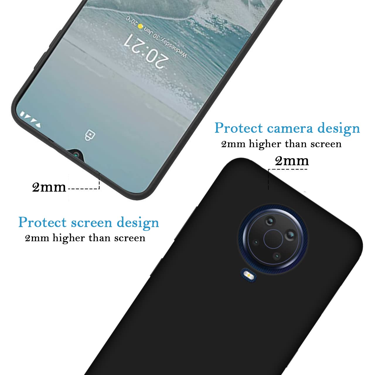 Custom Personalized Photo & Text Name Phone Case for Nokia G20/G10/6.3 - Anti-Scratch Soft TPU Protective Cover (Black) - Perfect Gift for Birthday, Anniversary & Daily Protection