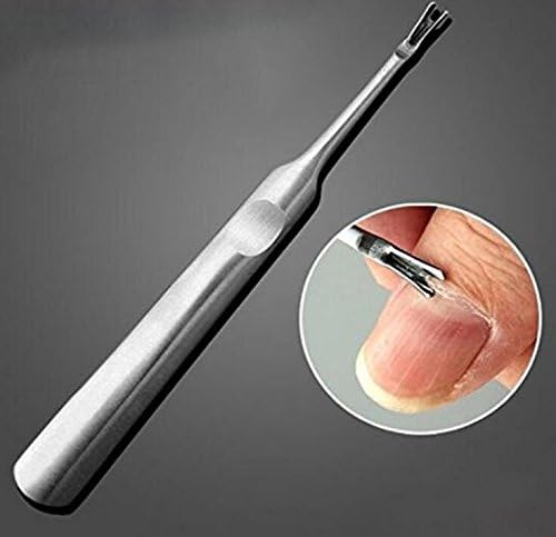 ZAUKY Professional Stainless Steel Dead Skin Fork Nipper Pusher Tool - 1PC Manicure Pedicure Kit for Nail Care, Cuticle Removal & Dead Skin Treatment - Perfect for Home Salon, Spa & DIY Nail Grooming