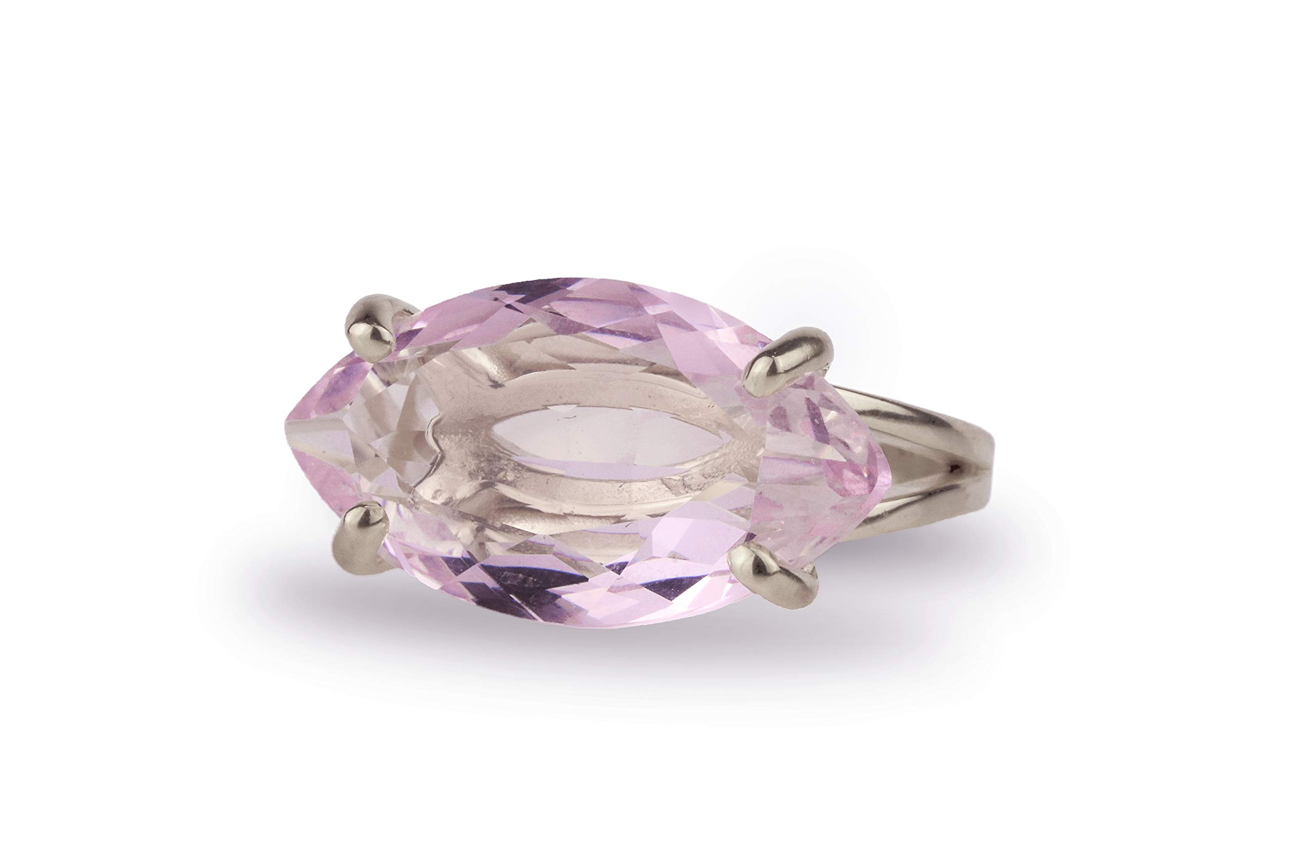 925 Silver Marquise Rose Quartz Ring for Women - Natural Crystal Jewelry, Elegant Stone Ring - Perfect for Everyday Wear, Gifts & Special Occasions - All Sizes Available