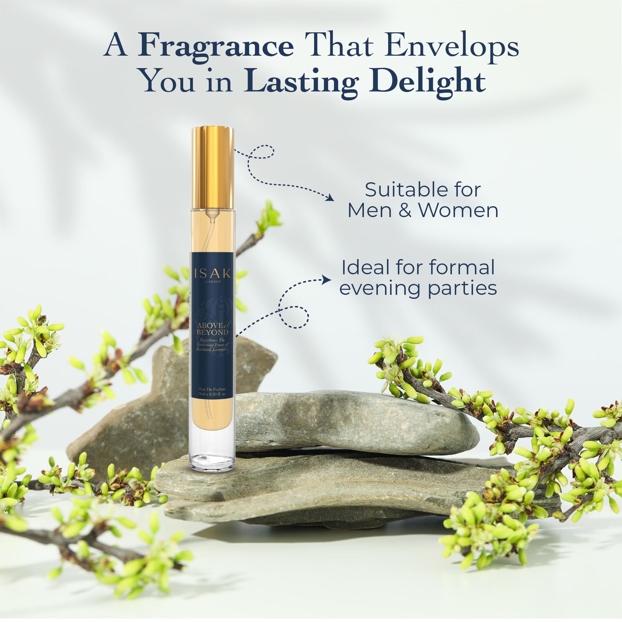 ISAK Above & Beyond Unisex Perfume | Eau de Parfum Travel Size (9ml) | Bergamot, Lavender & Sandalwood Fragrance | Long Lasting Mini Perfume for Men & Women | Perfect for Daily Wear, Gifts & Travel