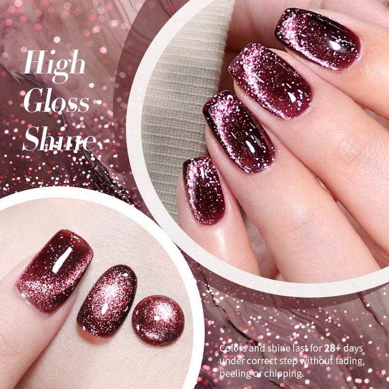 Shimmery Reflective Cat Eye Magnetic Gel Polish - 10ml SR06 - Long Lasting Nail Art for Parties & Special Occasions