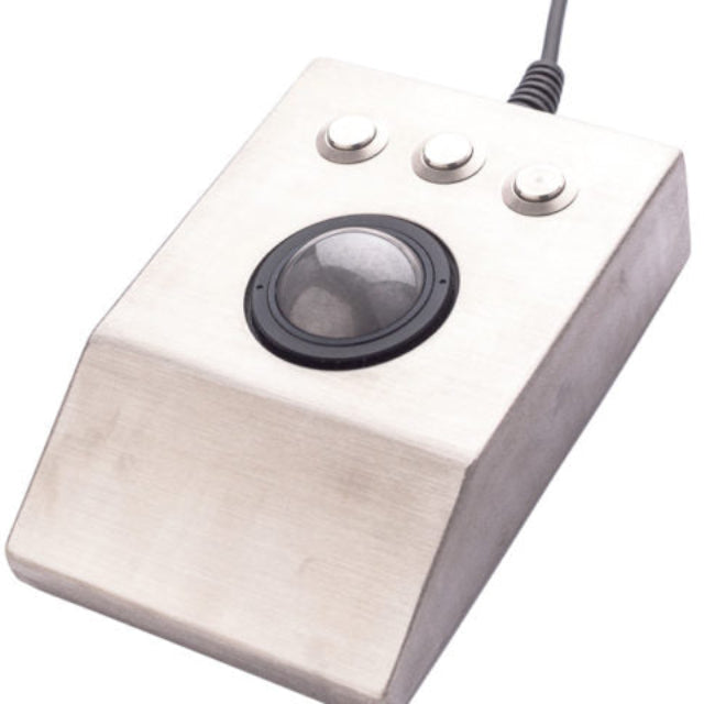 iKey Stainless Steel Optical Trackball - Ergonomic USB Trackball Mouse for CAD, Graphic Design & Gaming - Precision Control for Computers & Laptops