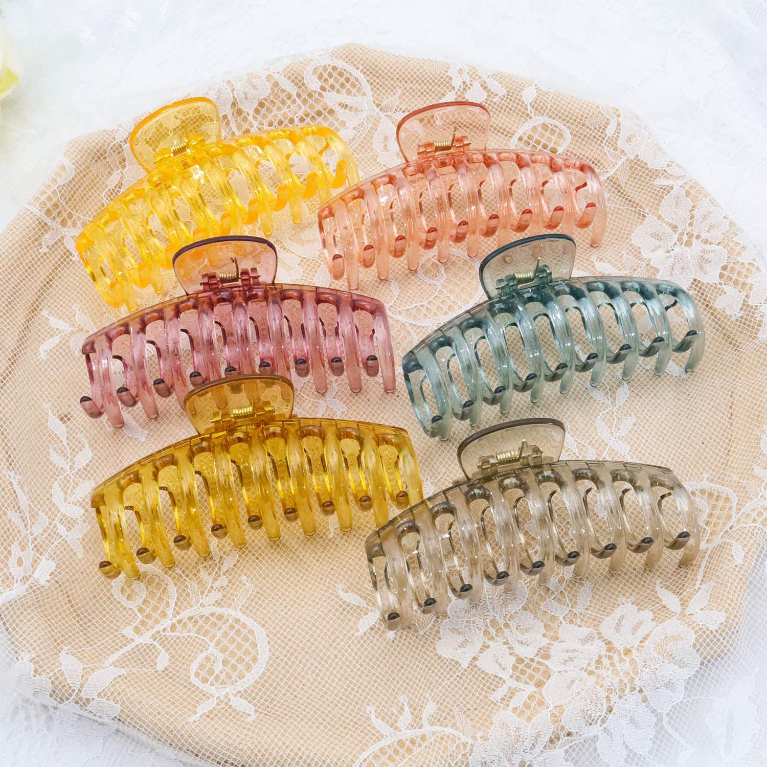 Starvis Large Matte Butterfly Hair Claw Clips for Women & Girls - 3 Pack Jumbo Hair Clamps, Banana Clips for Thick Hair - Perfect for Ponytails, Buns & Everyday Hairstyles