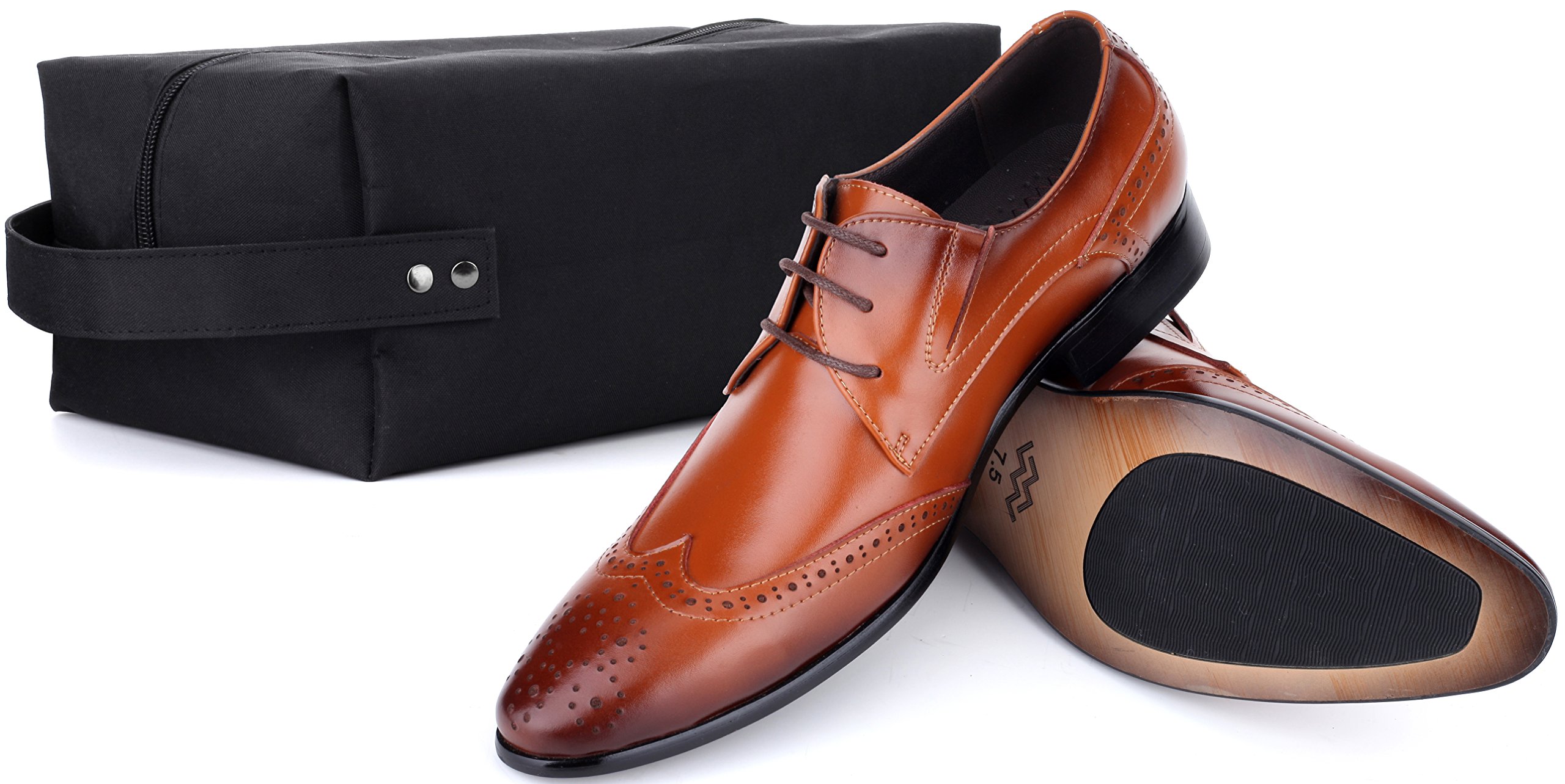 Men's Genuine Leather Oxford Dress Shoes - Classic Formal & Wedding Shoes for Men | Perfect for Business, Office, and Special Occasions