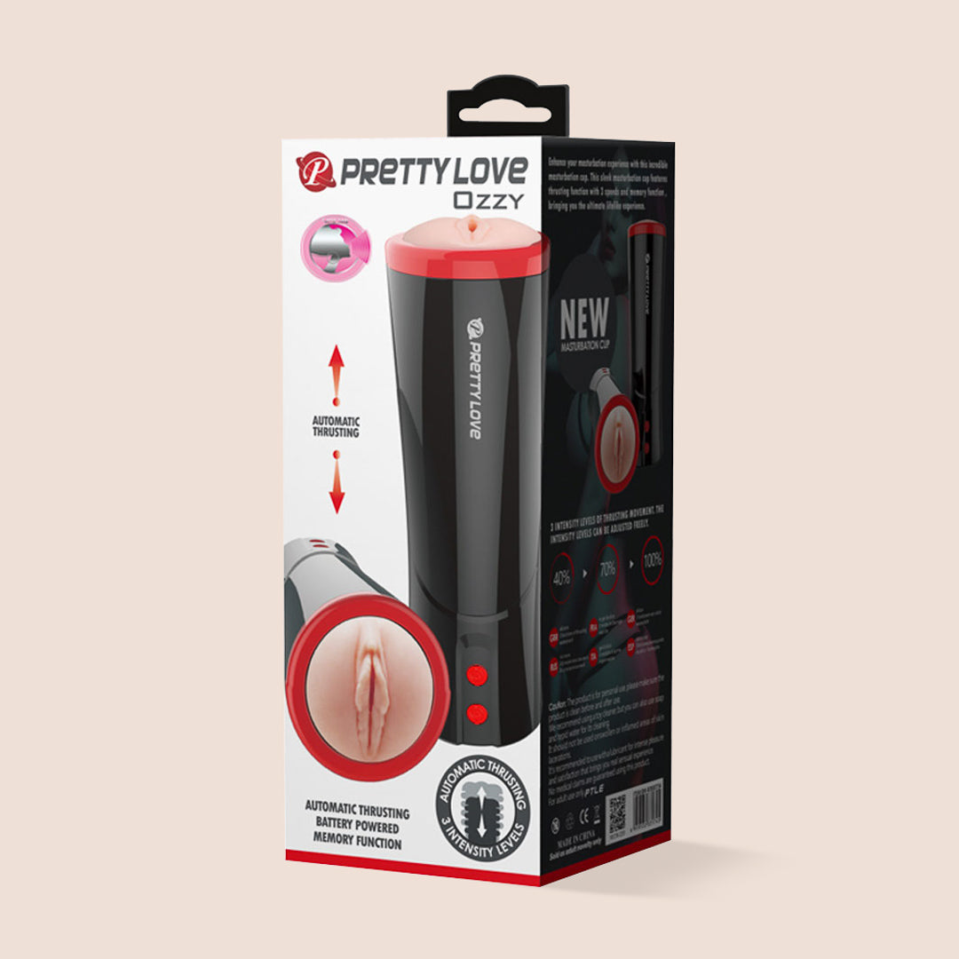 Pretty Love Ozzy Thrusting Male Masturbator - Realistic Textured Sleeve for Enhanced Pleasure | Perfect for Solo Play & Couples Fun