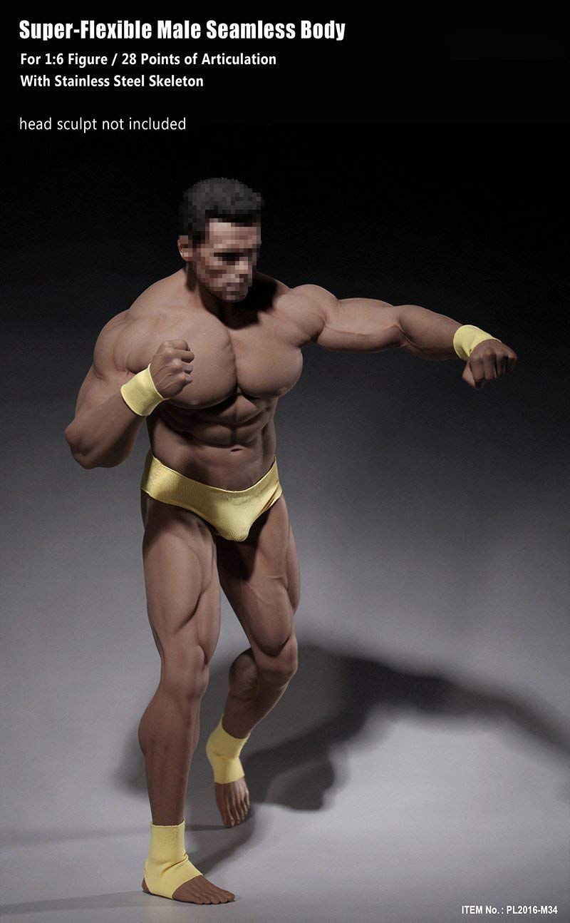 Phicen 1/6 Scale Super Flexible Male Muscular Seamless Body PL2016-M34 - Perfect for Action Figure Collectors, Photography, and Custom Doll Making