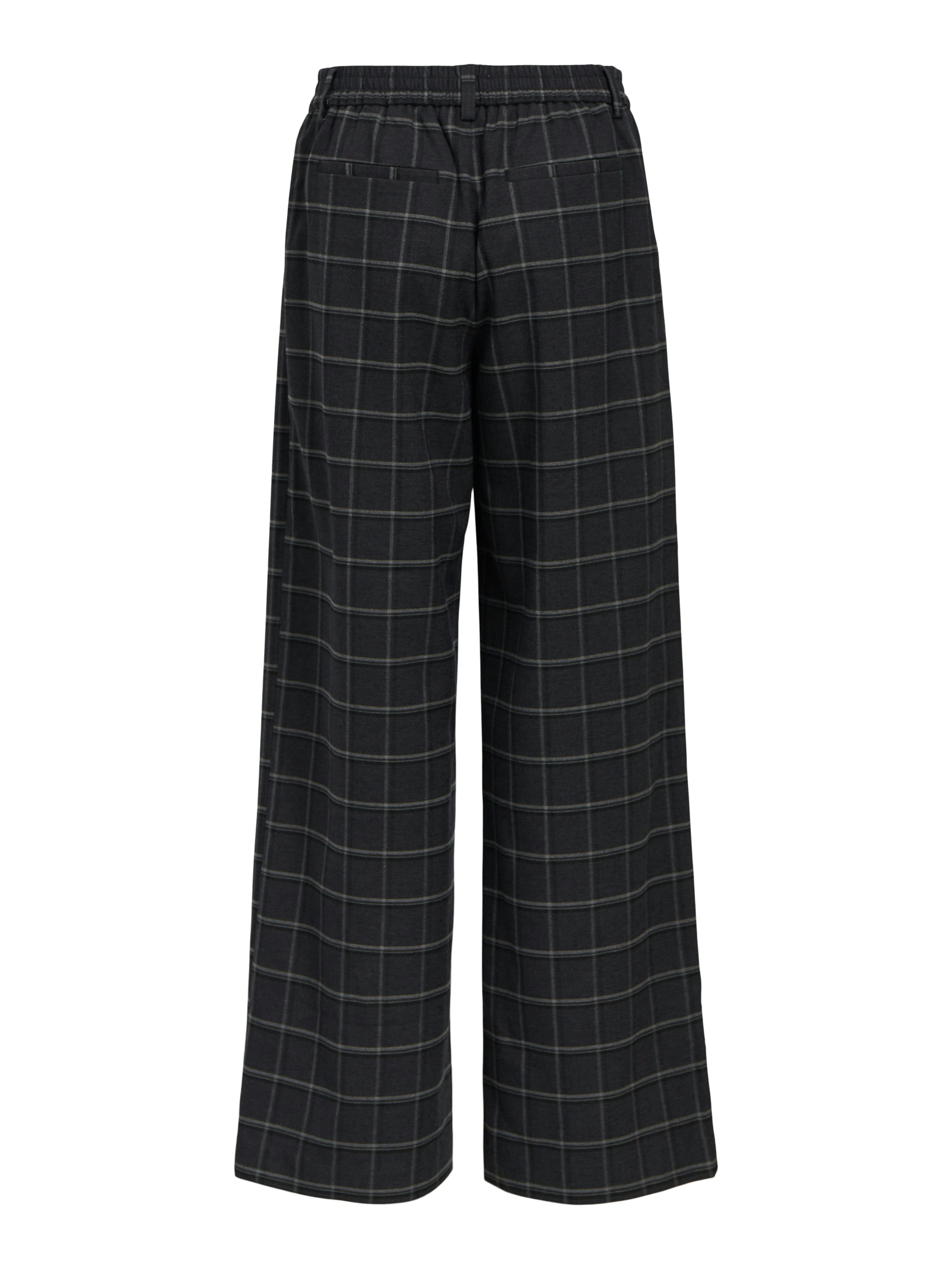 Linda Women's Wide Leg Pants - High Waisted Stretch Comfortable Lounge Pants (Dark Grey/Melange) for Casual Wear, Office & Travel